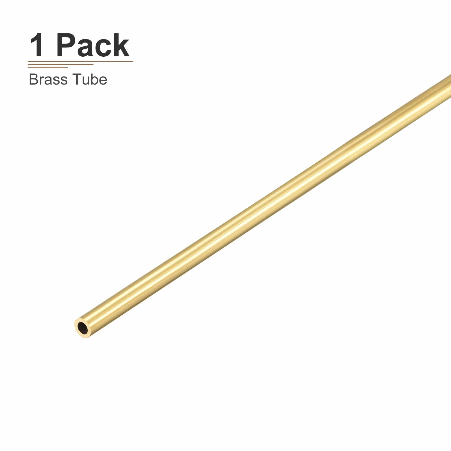Tubo Ottone 4mm x 0.75mm x 300mm Rotondo Metallo