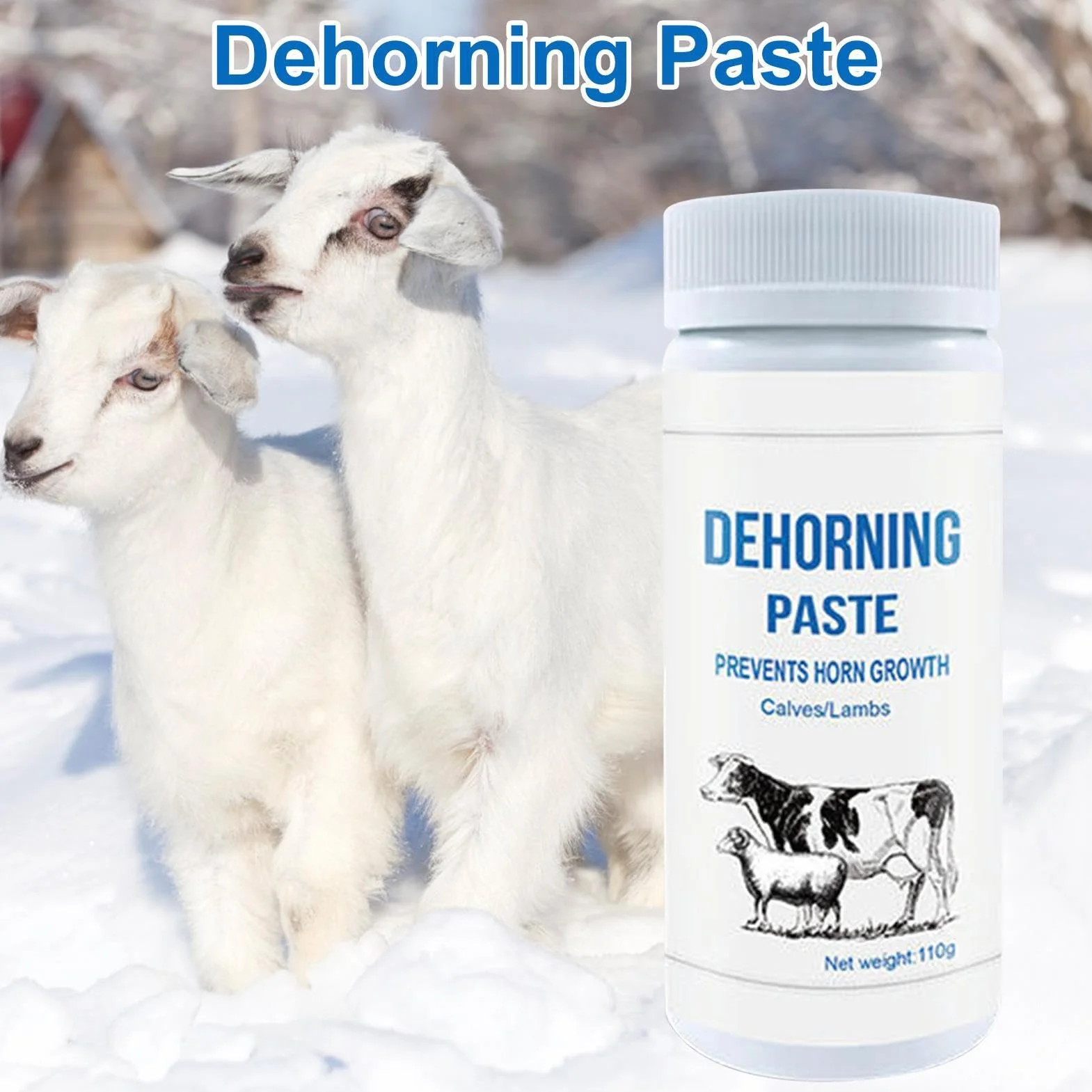 Crema per decornazione sicura per bovini, ovini e caprini - Strumento rimozione naturale