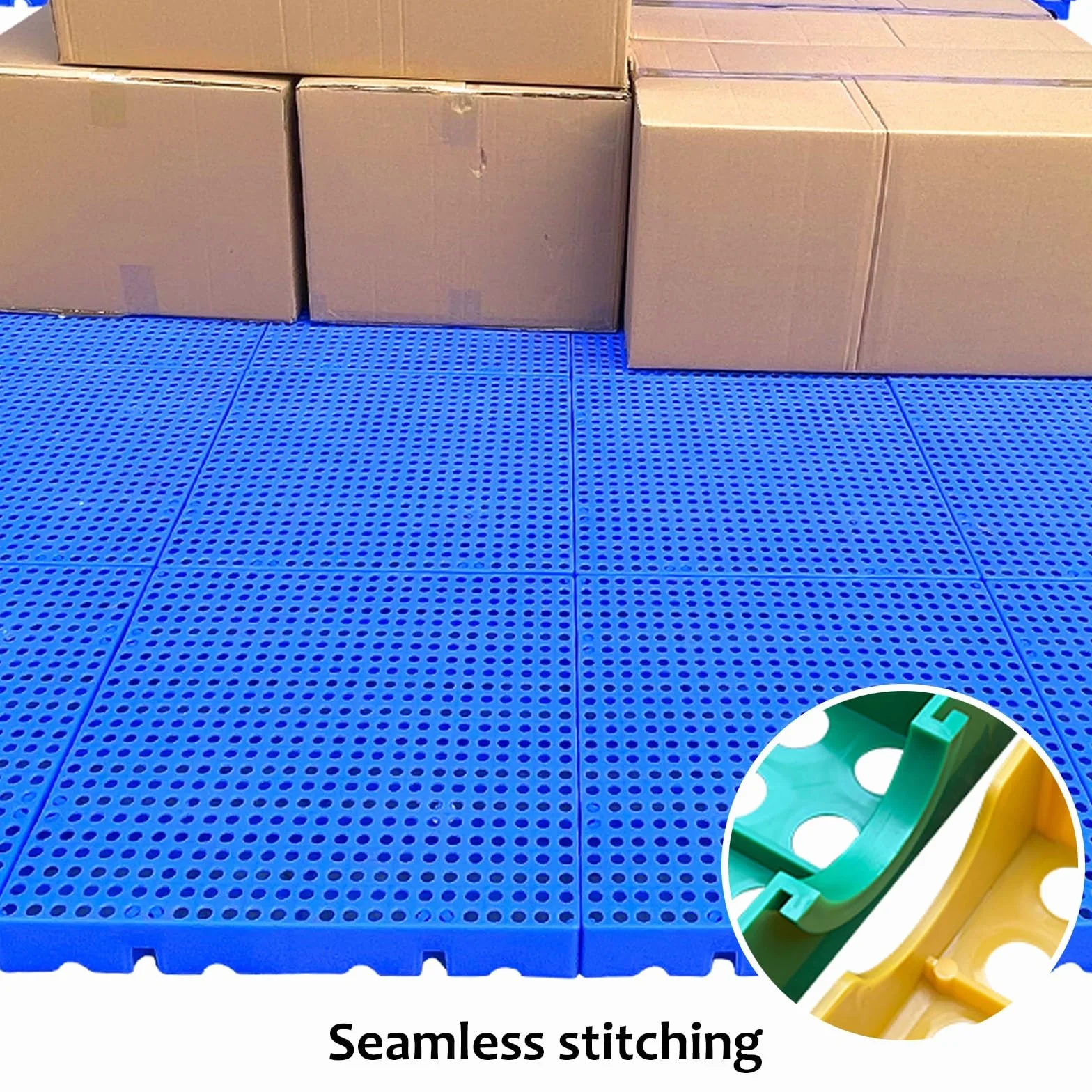 Pallet in plastica, Bancale pellet, Griglie traspiranti in HDPE, Scaffali per articoli, Pallet da pavimento leggeri e impilabili, per garage, Supermercati e seminterrati(100x70cm/39x27in)