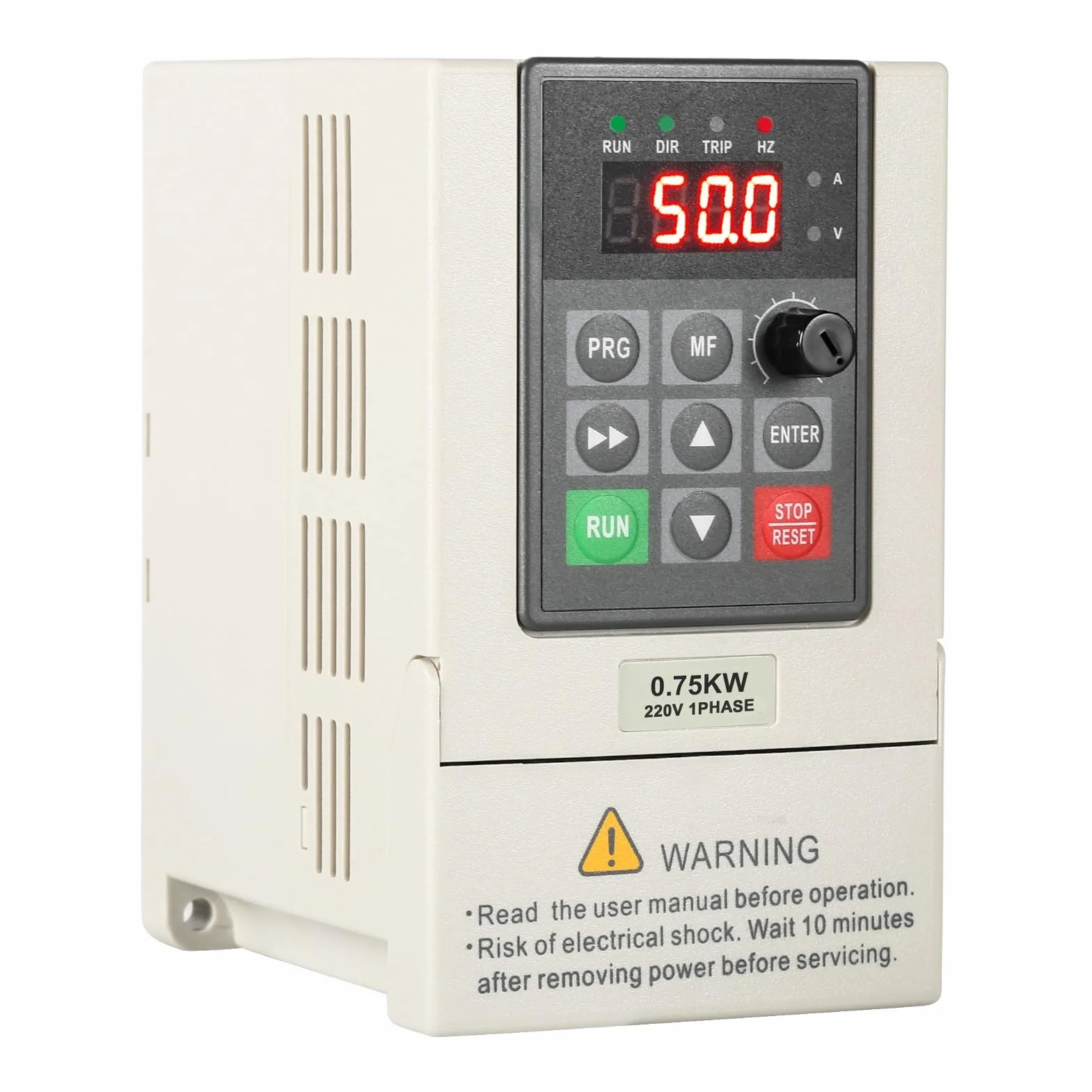 Jadeshay Inverter 220 380 Convertitore di Frequenza Ingresso Monofase 220V Uscita Trifase 380V 0,75KW Inverter per Motori CNC Modello JLS-E-2S-0.7GB-4T (con Cavo di Estensione 2m)
