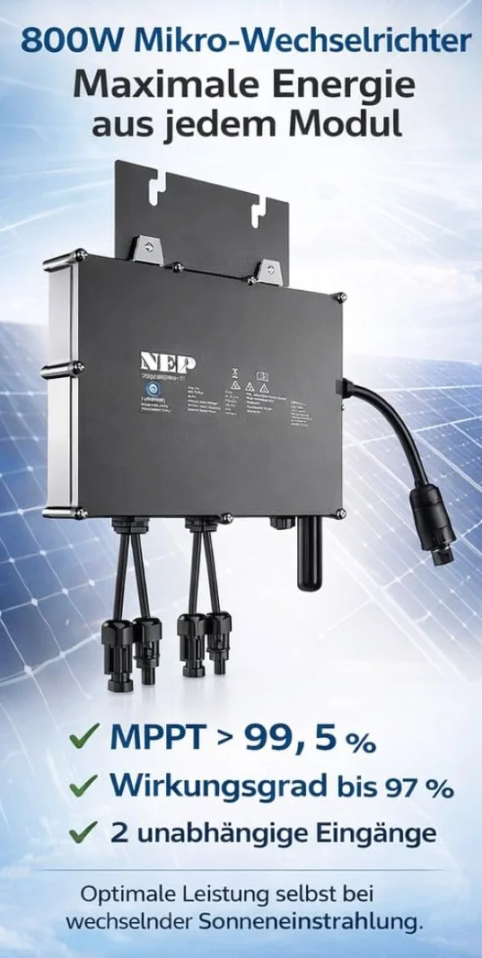 SHP Invertitore Wi-Fi NEP 800W