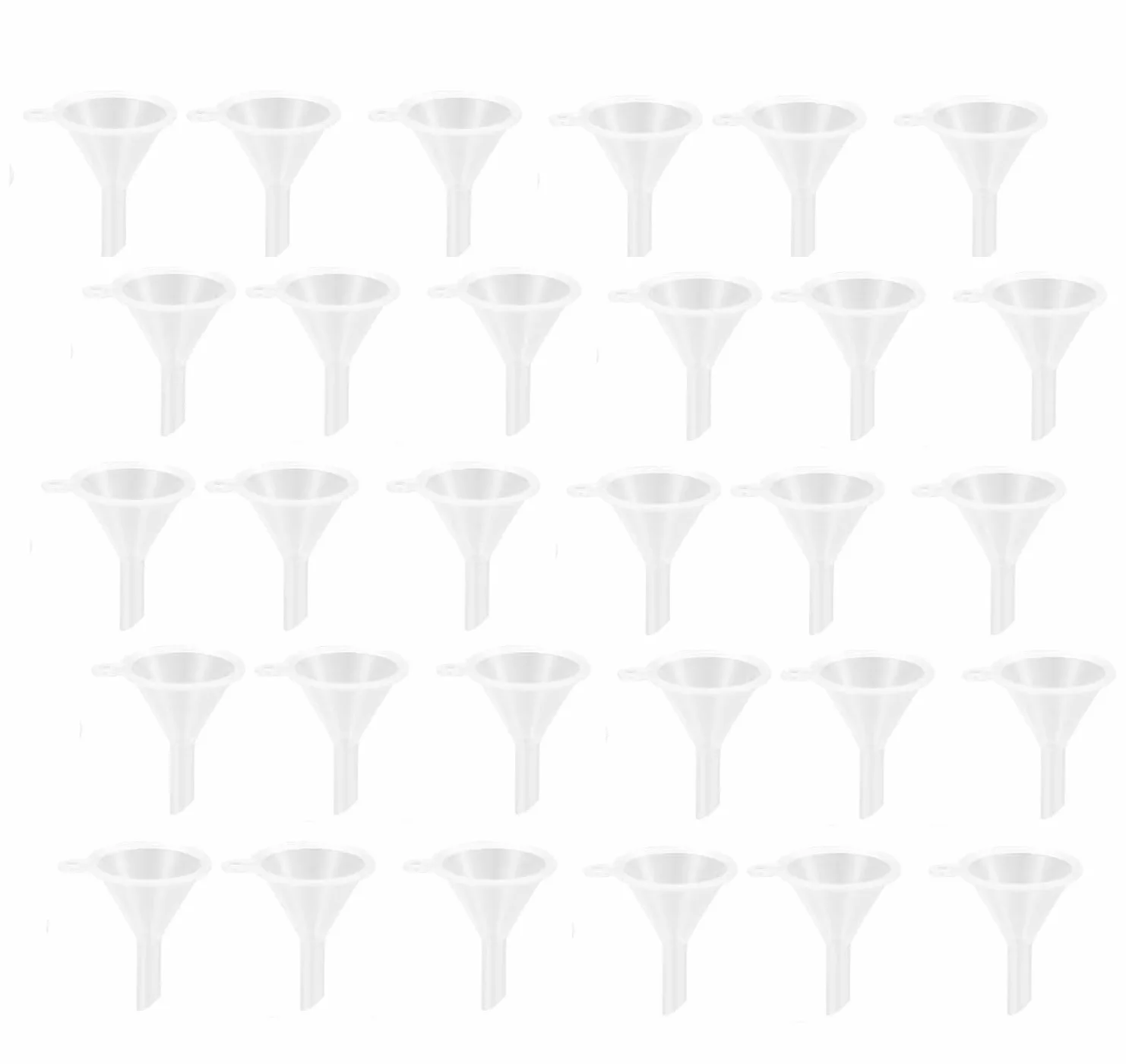 Mini Imbuto 30 PCS in Plastica Trasparente per Riempimento di Bottiglie, Profumi, Oli Essenziali, Bottiglie da Laboratorio e Artigianato Artistico