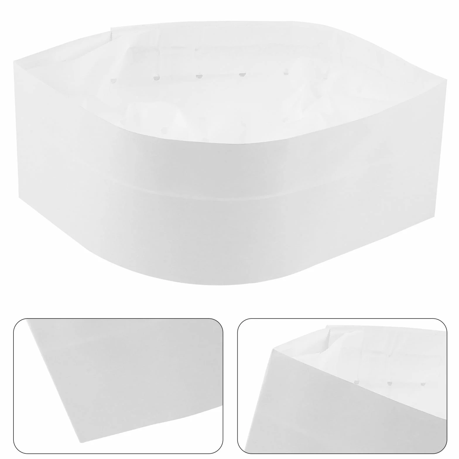 Cappello in Carta Bianco Usa e Getta 20 Pezzi 55cm per Cucine