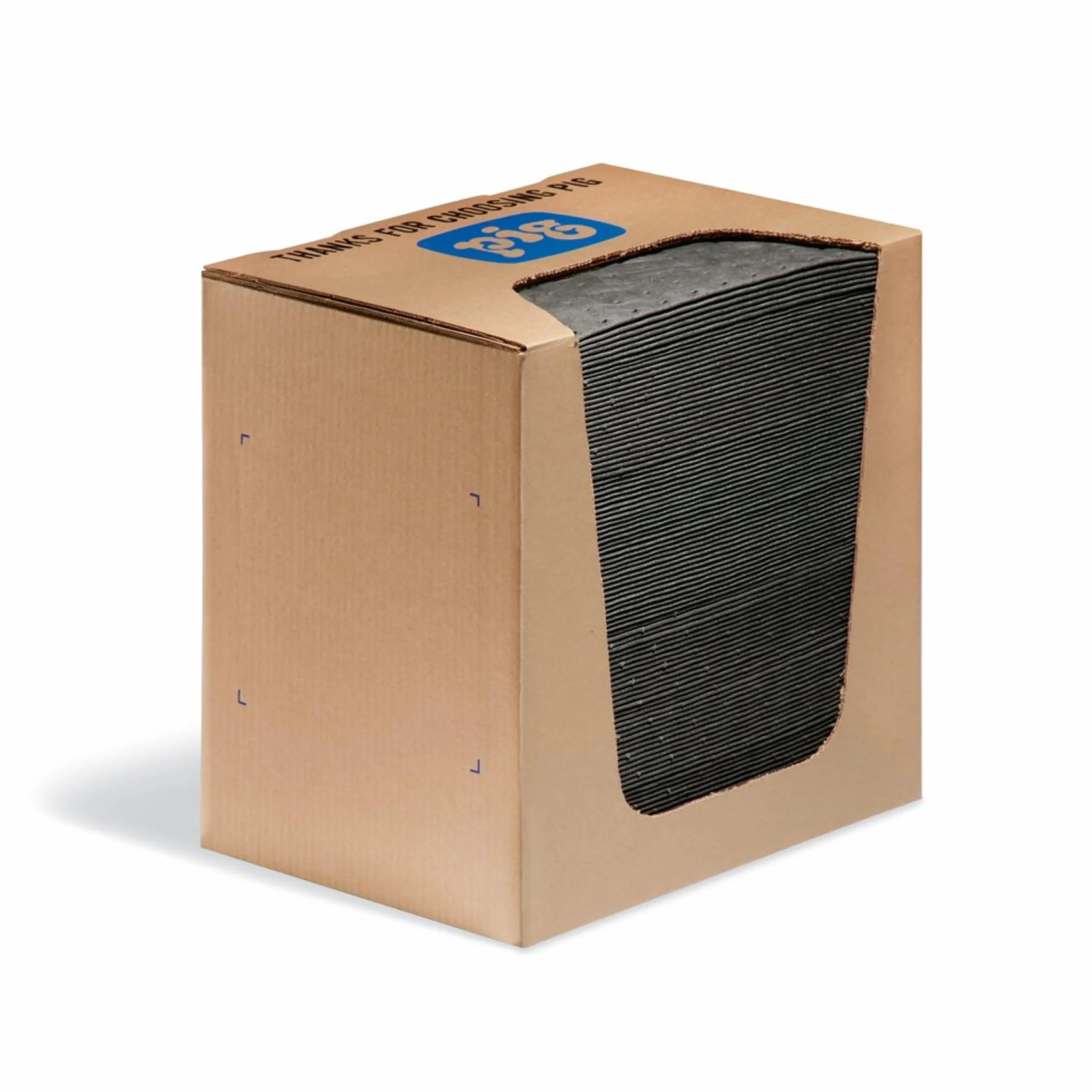 New Pig MAT251 PIG - Tappetino universale, 37,1 l, 33 cm di lunghezza x 25 cm di larghezza, 100 dispenser, colore: grigio (confezione da 100)