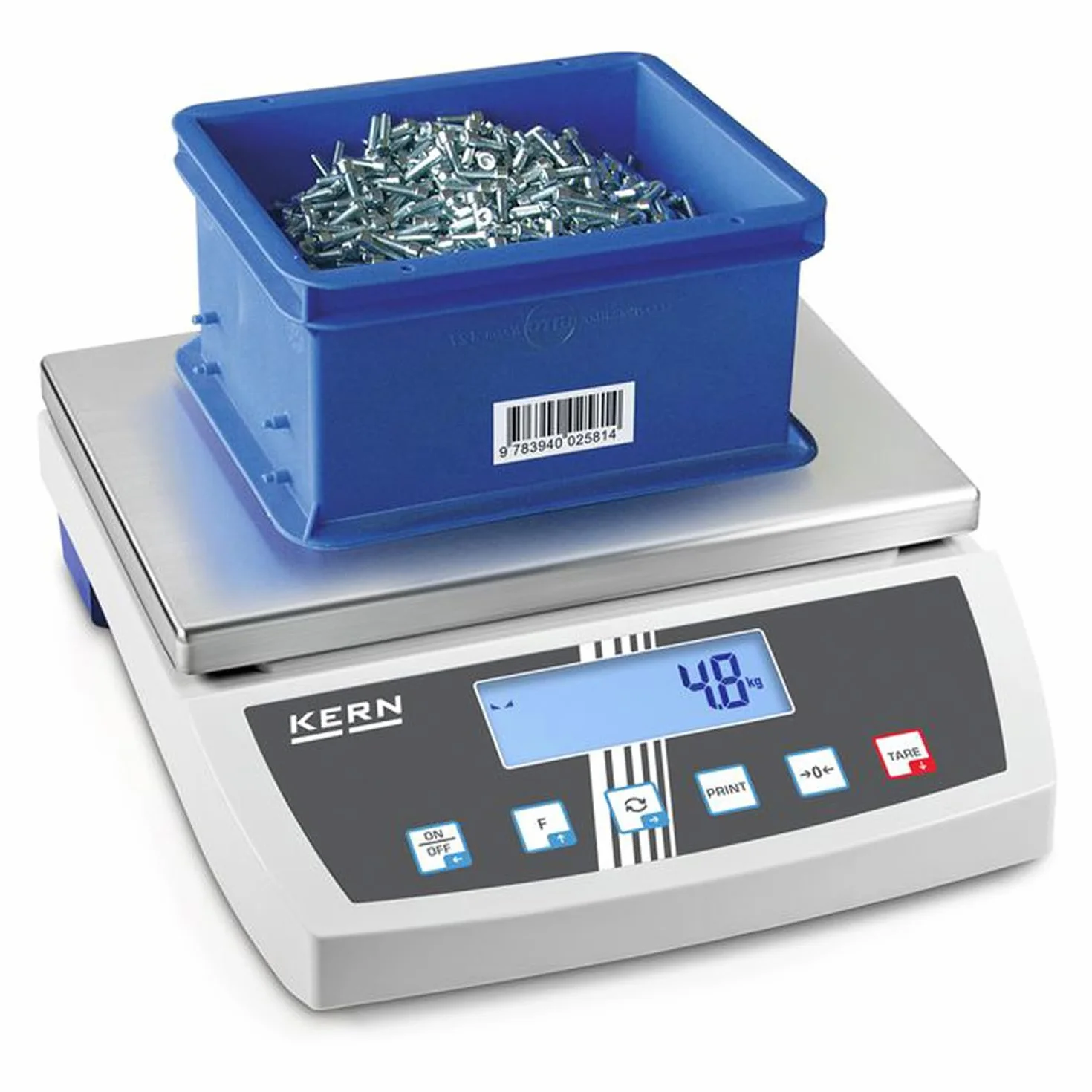 Bilancia da tavolo con grande piano di pesata [Kern FKB 30K1A] precisione fino a 1 g, portata max. 30 kg
