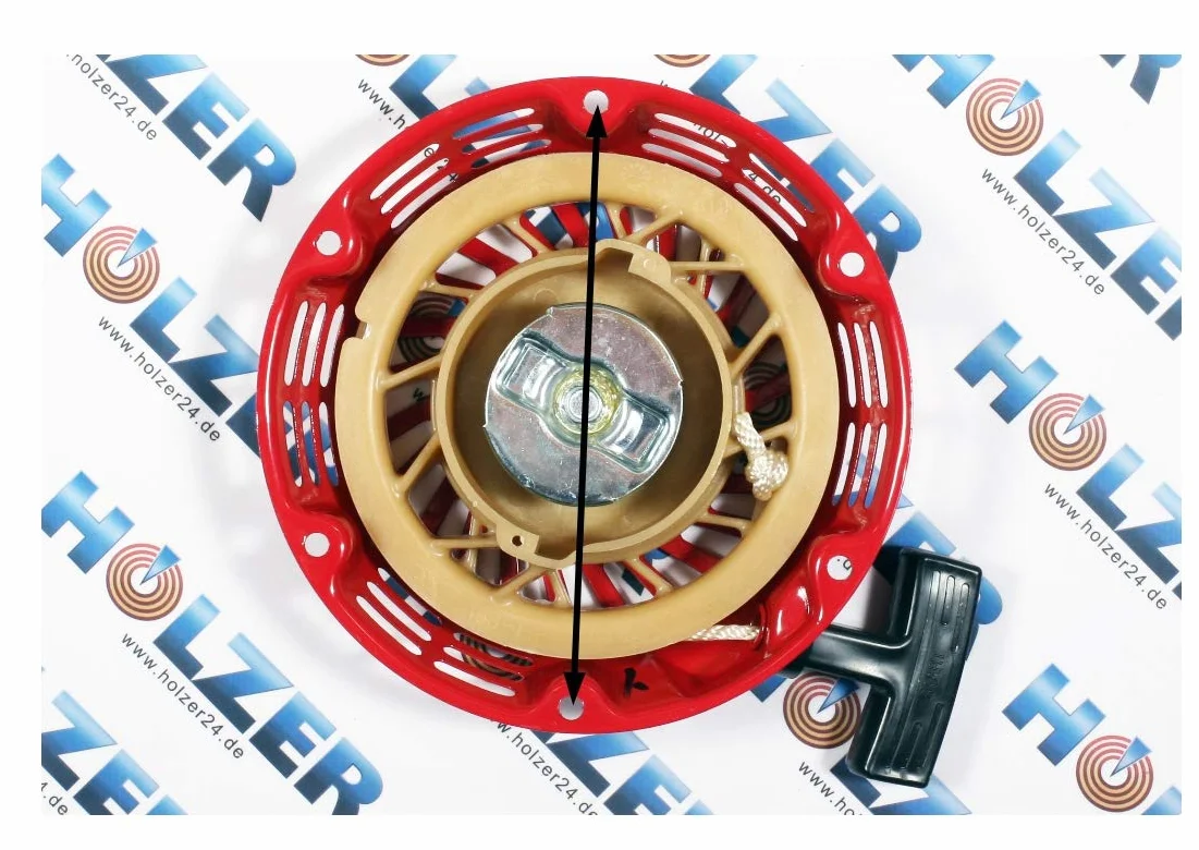 HOLZER Avviamento a strappo per motori a benzina e generatori di corrente da 5,5 e 6,5 HP/rosso