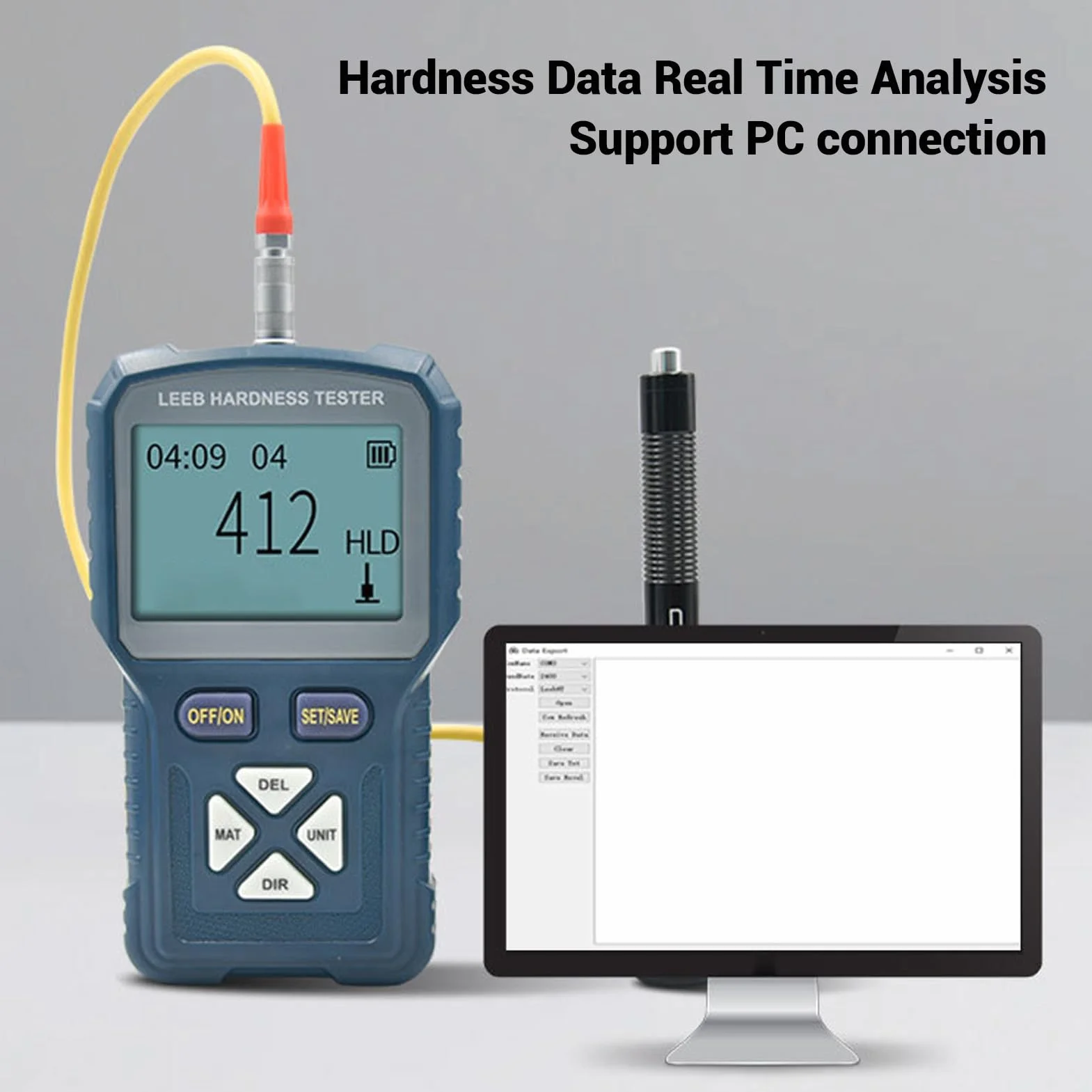 Durometro Digitale HLD HRC HRB Portatile LCD per Misuratore di Durezza Metalli