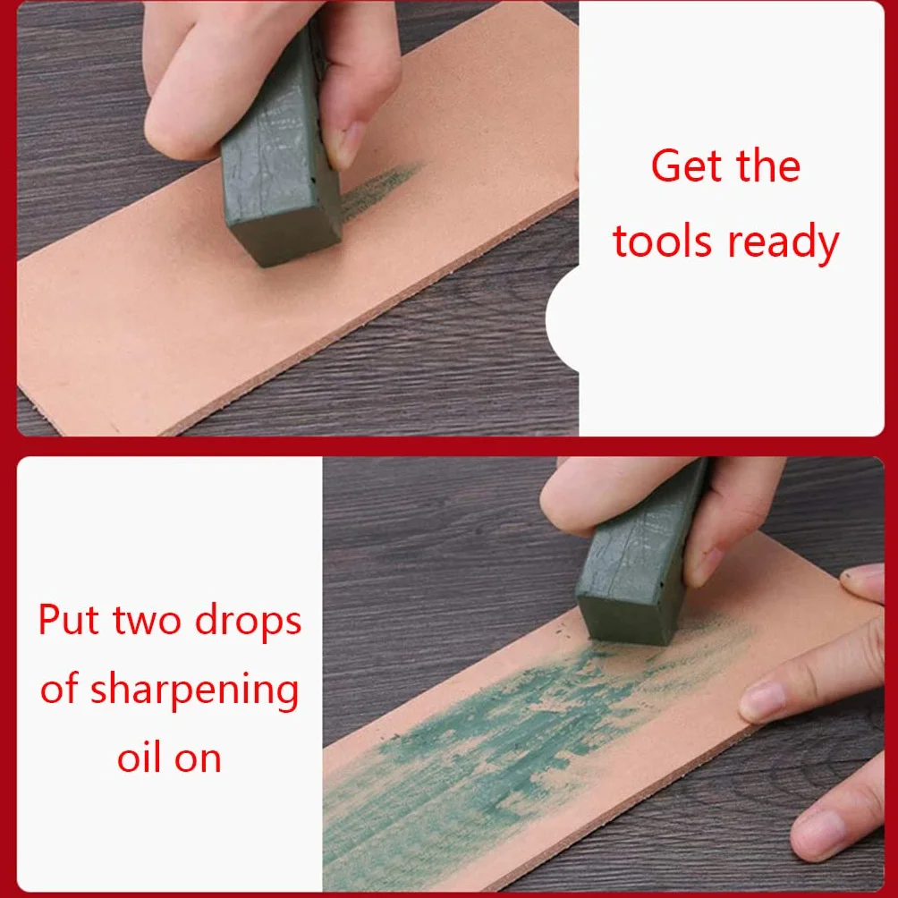 Pasta lucidante verde fine per buffing metalli, cera lucidante pelle strop affilatura