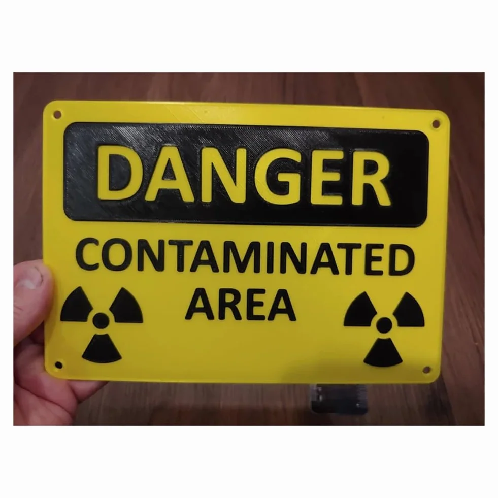 Segnale di pericolo per area contaminata da radiazioni nucleari/pericolo, facile da usare