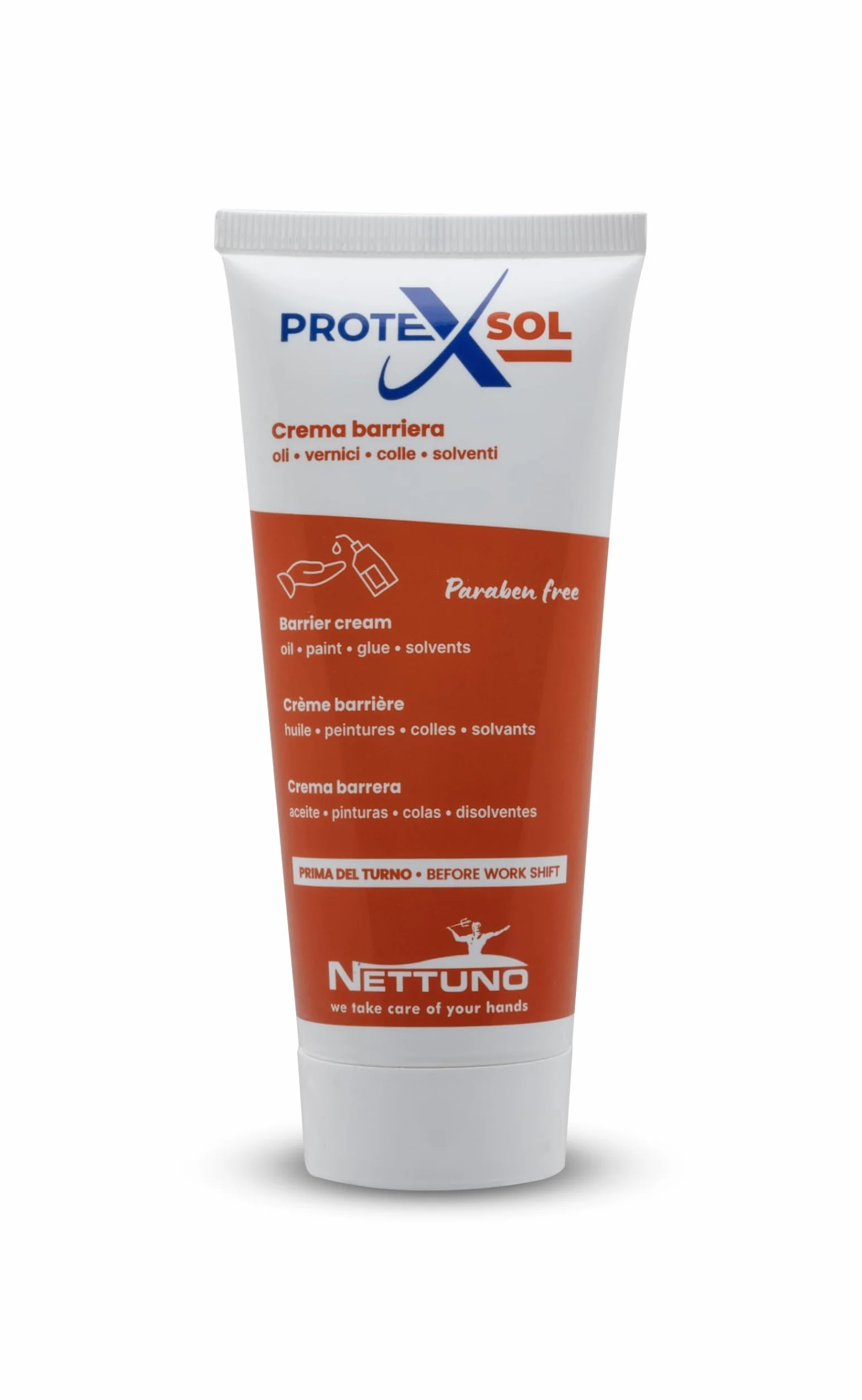 NETTUNO - Protexsol Professional da 100 ml crema barriera protettiva per mani contro sostanze oleose e grasse. Solubile in acqua. (3)