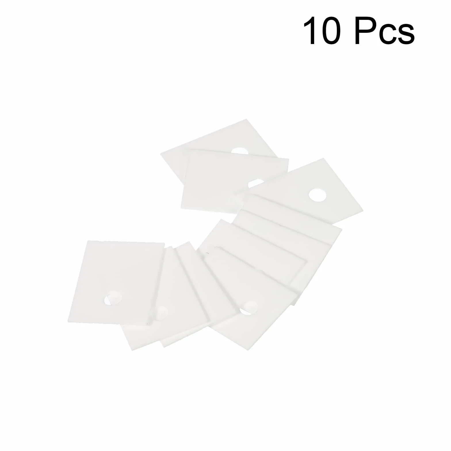 PATIKIL Allumina Ceramica Lastra Raffreddamento Imbottitura Isolante 10pz 3.8mm Foro Alta Durezza per MOS Transistor 22x17x0.65mm