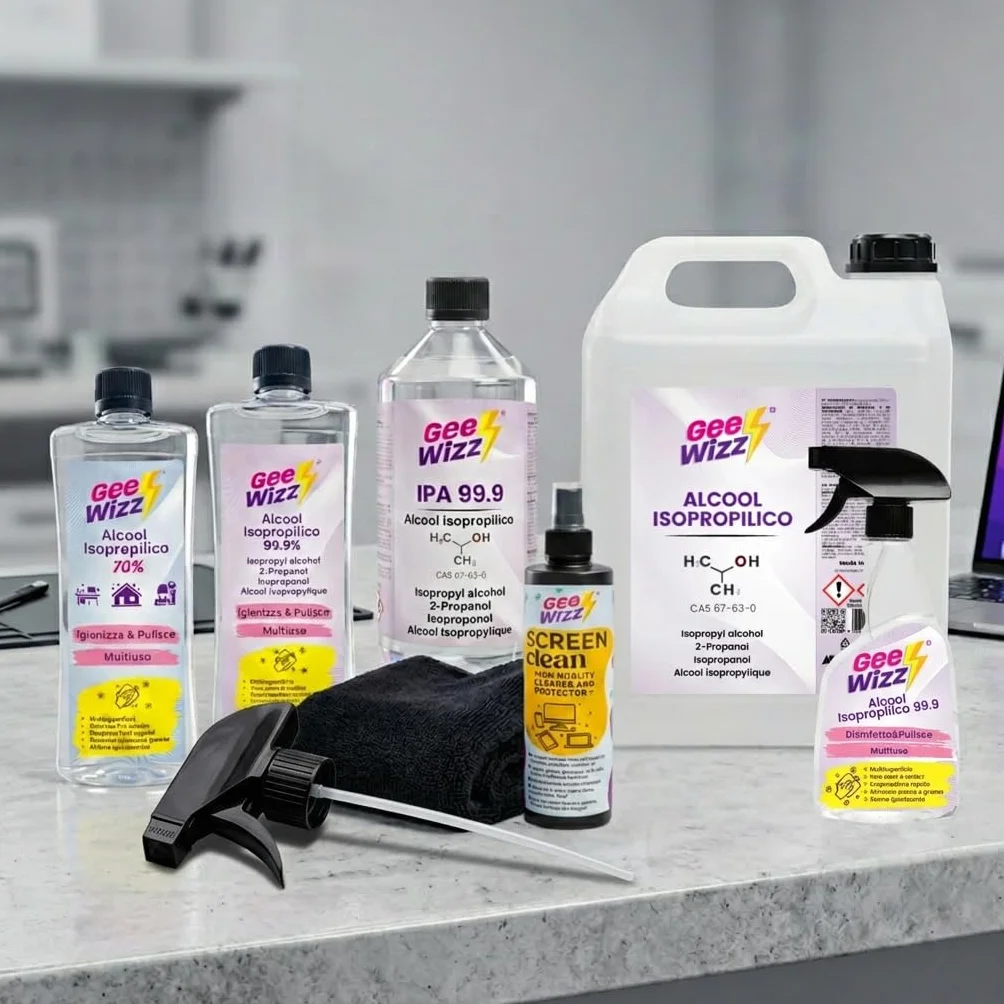 Alcool Isopropilico Puro 5 L Detergente Multiuso per Pulizia Elettronica
