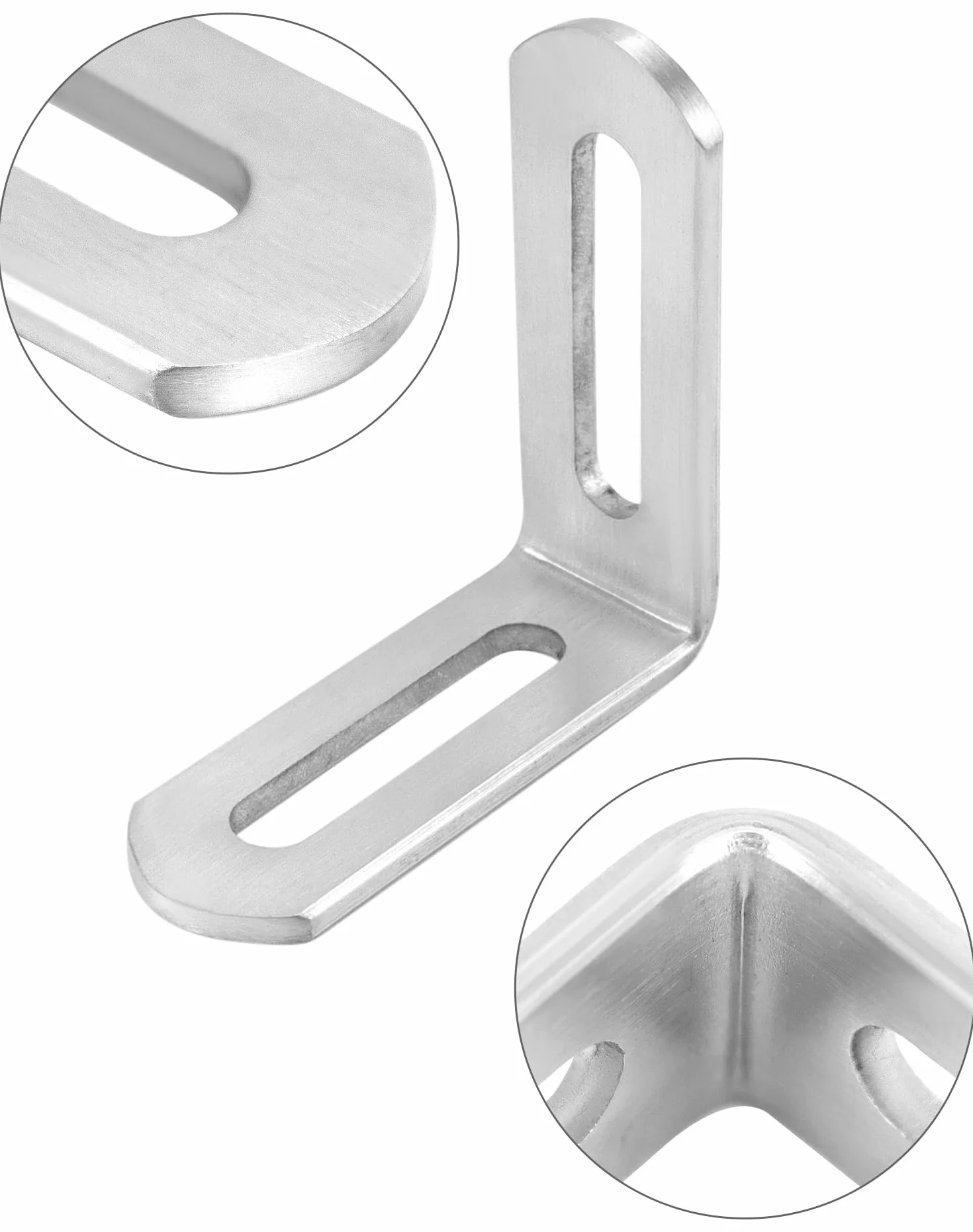 QWORK Kątownik 16 szt 50x50 mm stal nierdzewna 201 grubość 3 mm