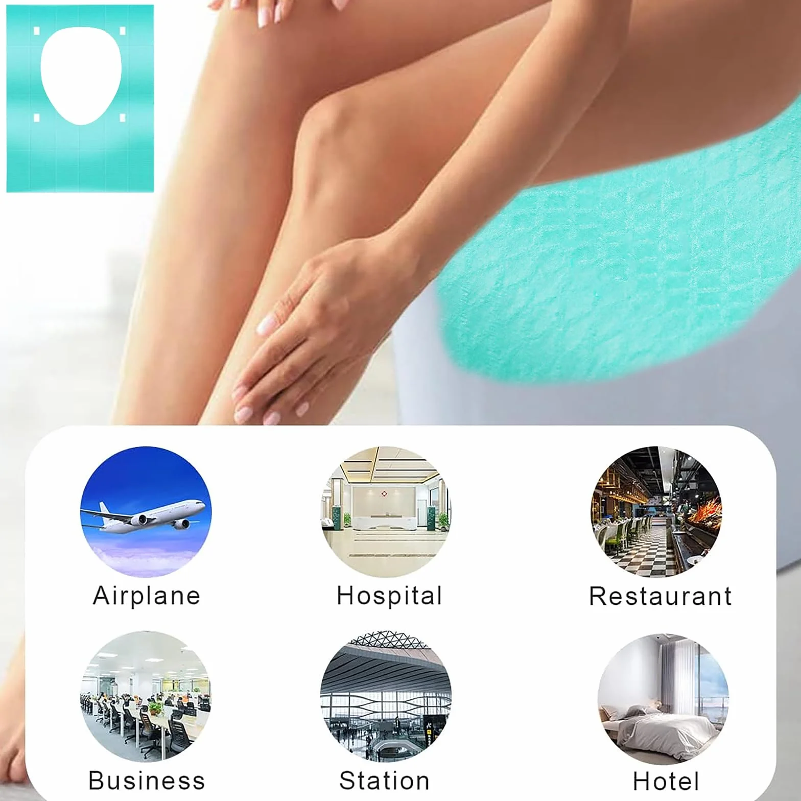 Copri Water WC USA e Getta Set 50 Copriwater Tavoletta WC Tessuto Non Tessuto Igienico
