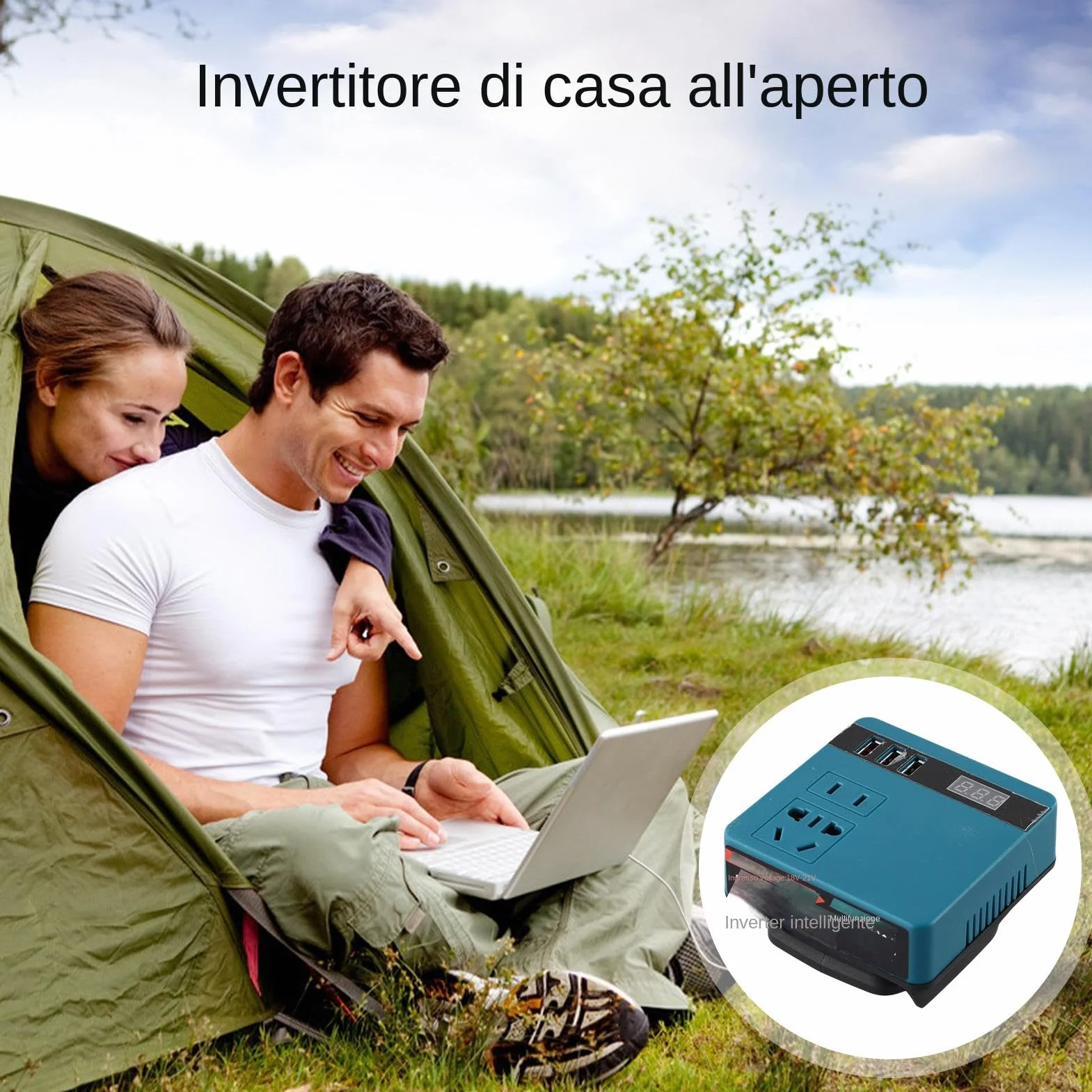 Inverter Di Alimentazione a Batteria - Generatore Di Centrali Elettriche Solare Per Uso Off-grid | Compatto Ad Alta Efficienza Con Batteria AC/DC