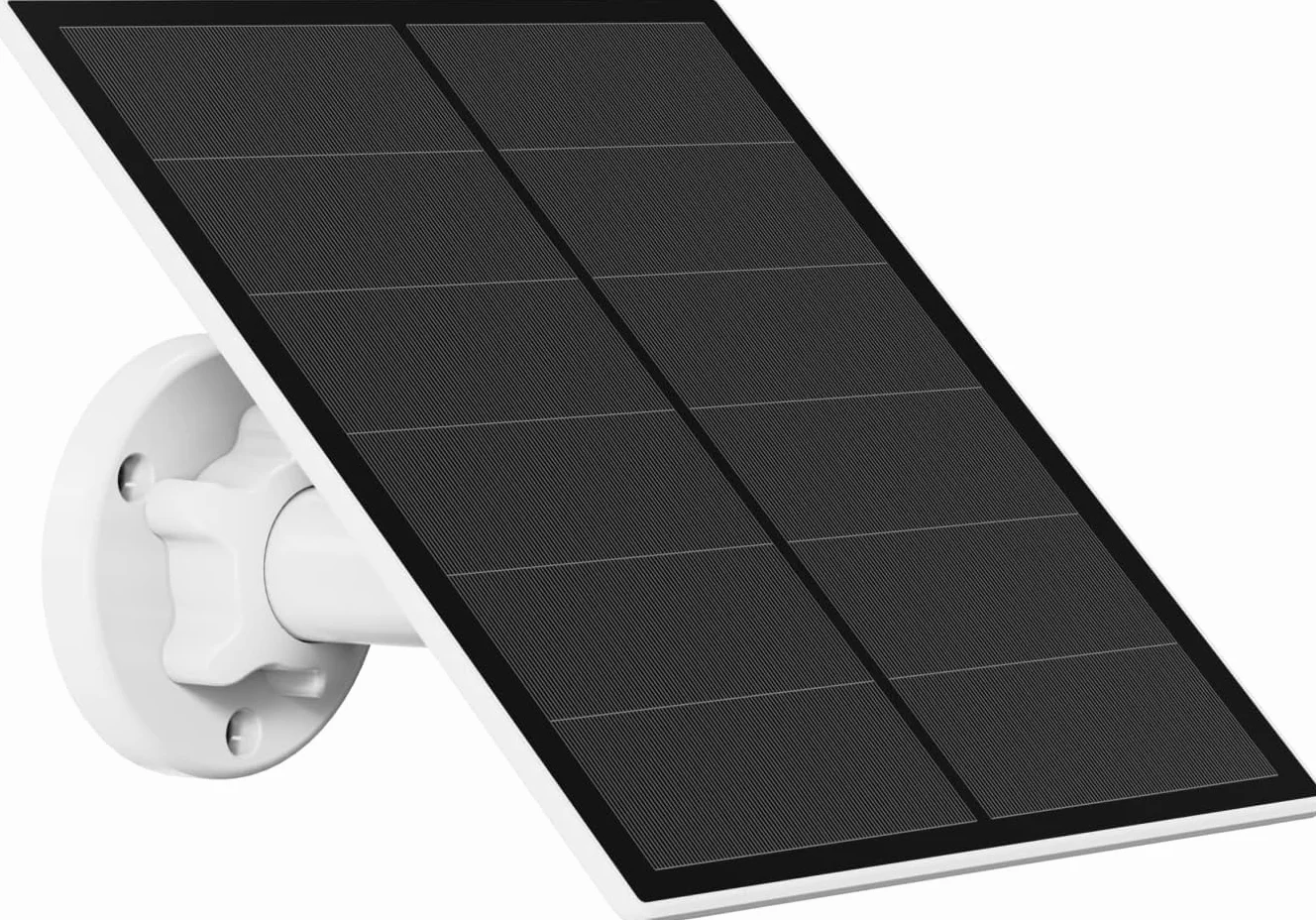 Telecamera Pannello Solare 5W per Telecamera a Batteria Ricaricabile da Esterno DC 5V, Pannelli Solari con Porta micro USB e USB-C, Staffa Regolabile
