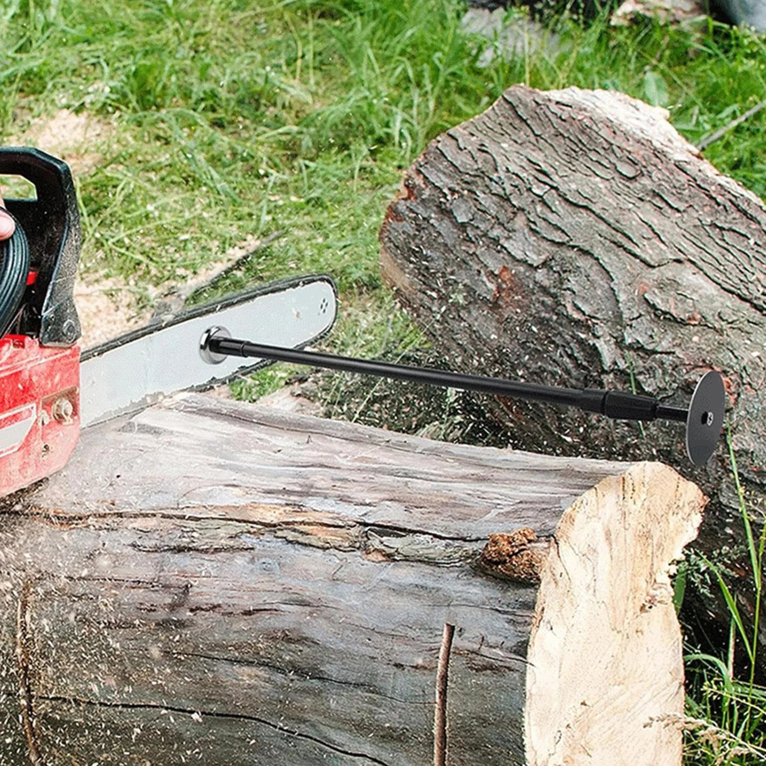 Tsuchiya Misuratore di legna da ardere per motosega regolabile magnetico strumento di misurazione montato sulla barra