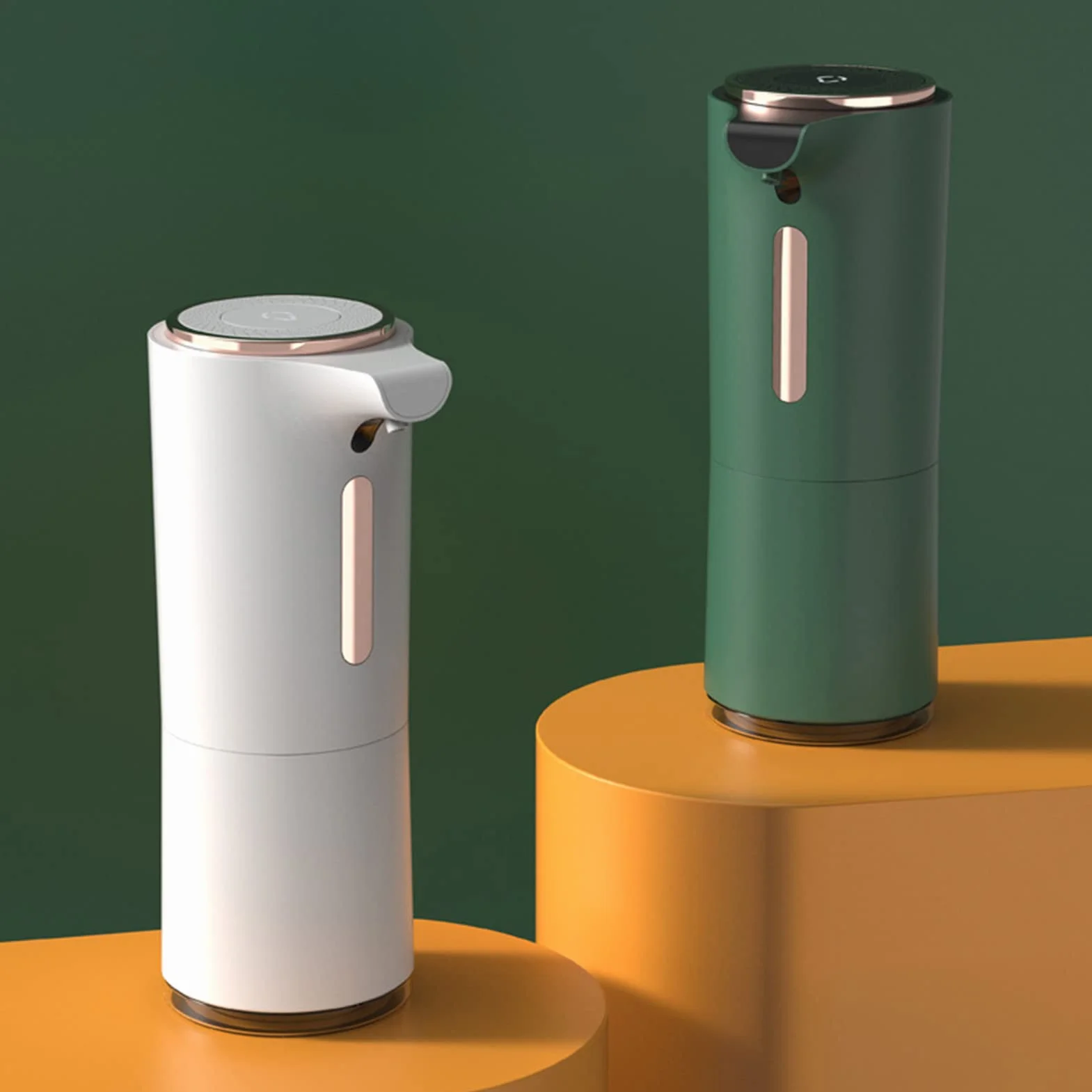 Dispenser automatico di sapone in schiuma con sensore tattile Pompa ricaricabile USB per cucina bagno