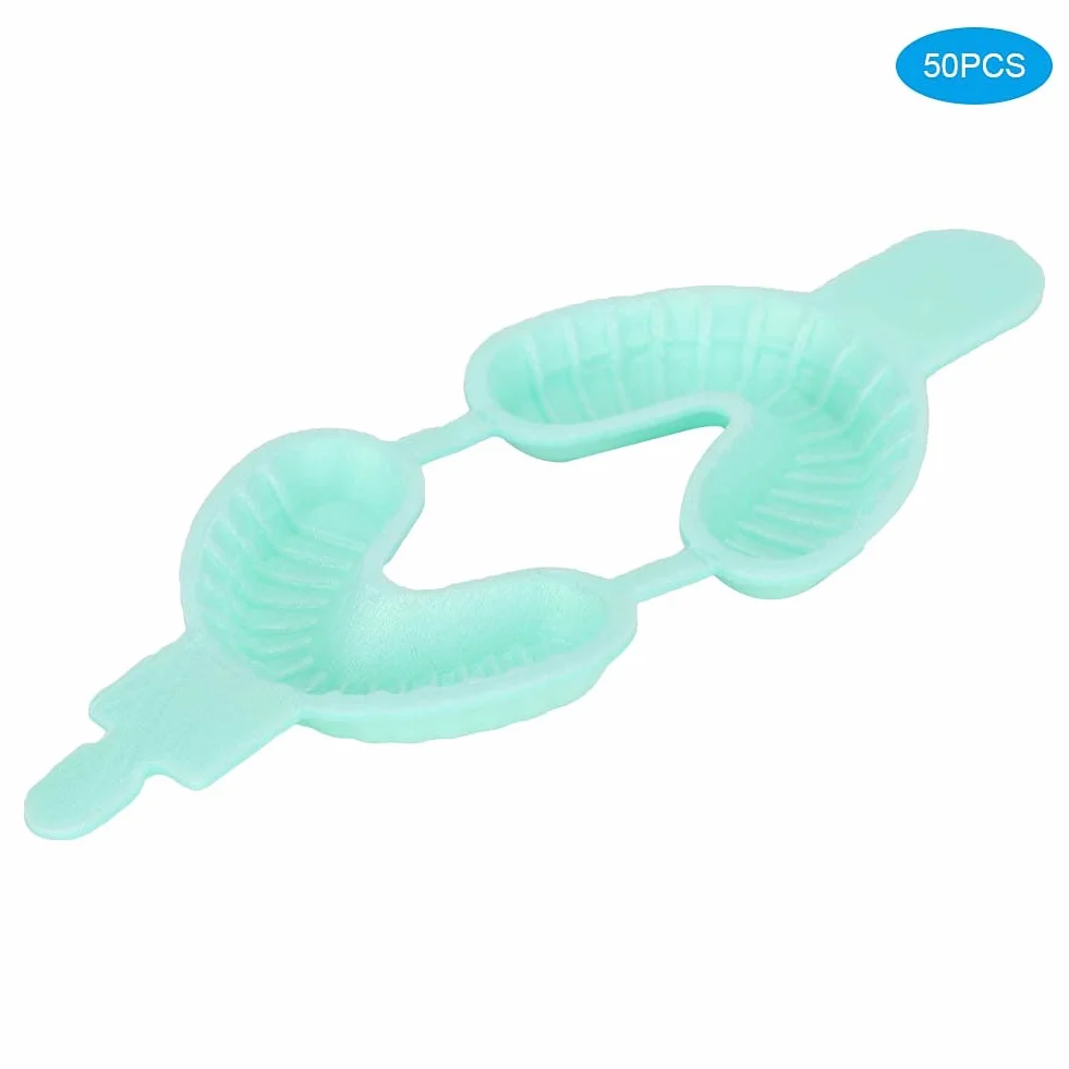Vassoi dentali monouso al fluoro, doppio strato, kit 50 pezzi (S)