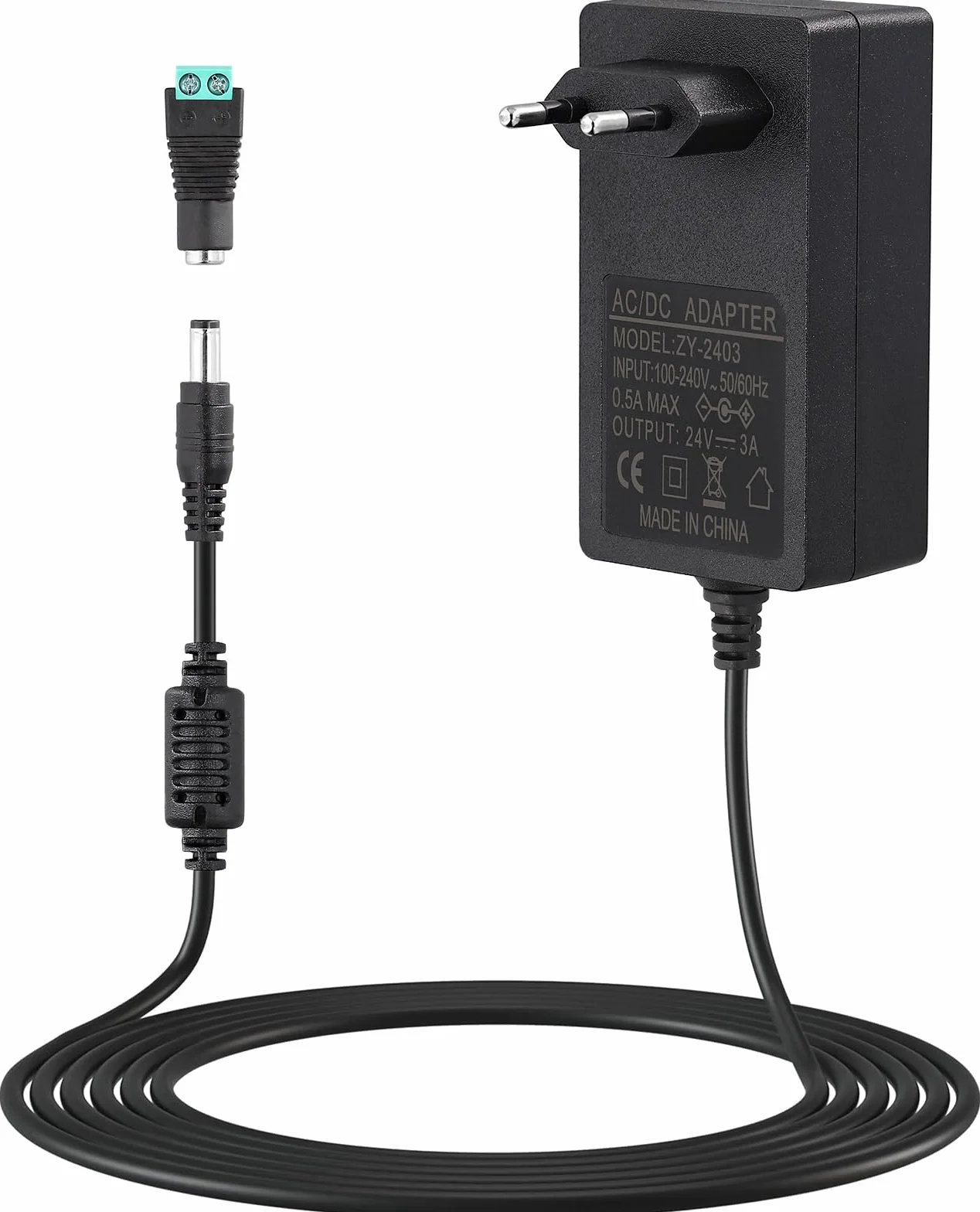 Trasformatore Universale 24V 3A 72W Alimentatore CA a CC Driver LED per Strisce