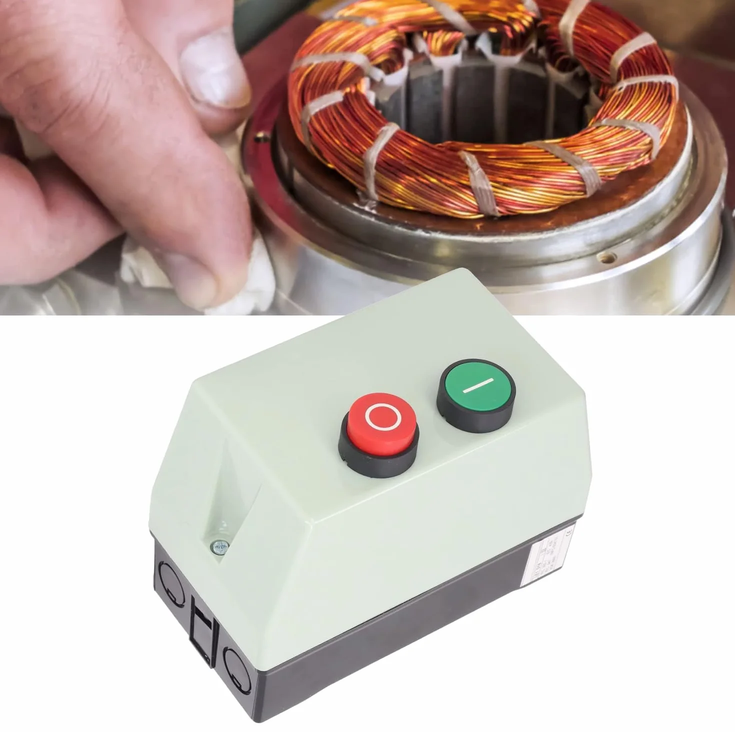 Avviatore magnetico,Interruttore di avviamento motore elettrico magnetico,Interruttori motore elettrico monofase 220/230V 12‑18A 5,5 HP,per compressore d'aria motore trifase monofase