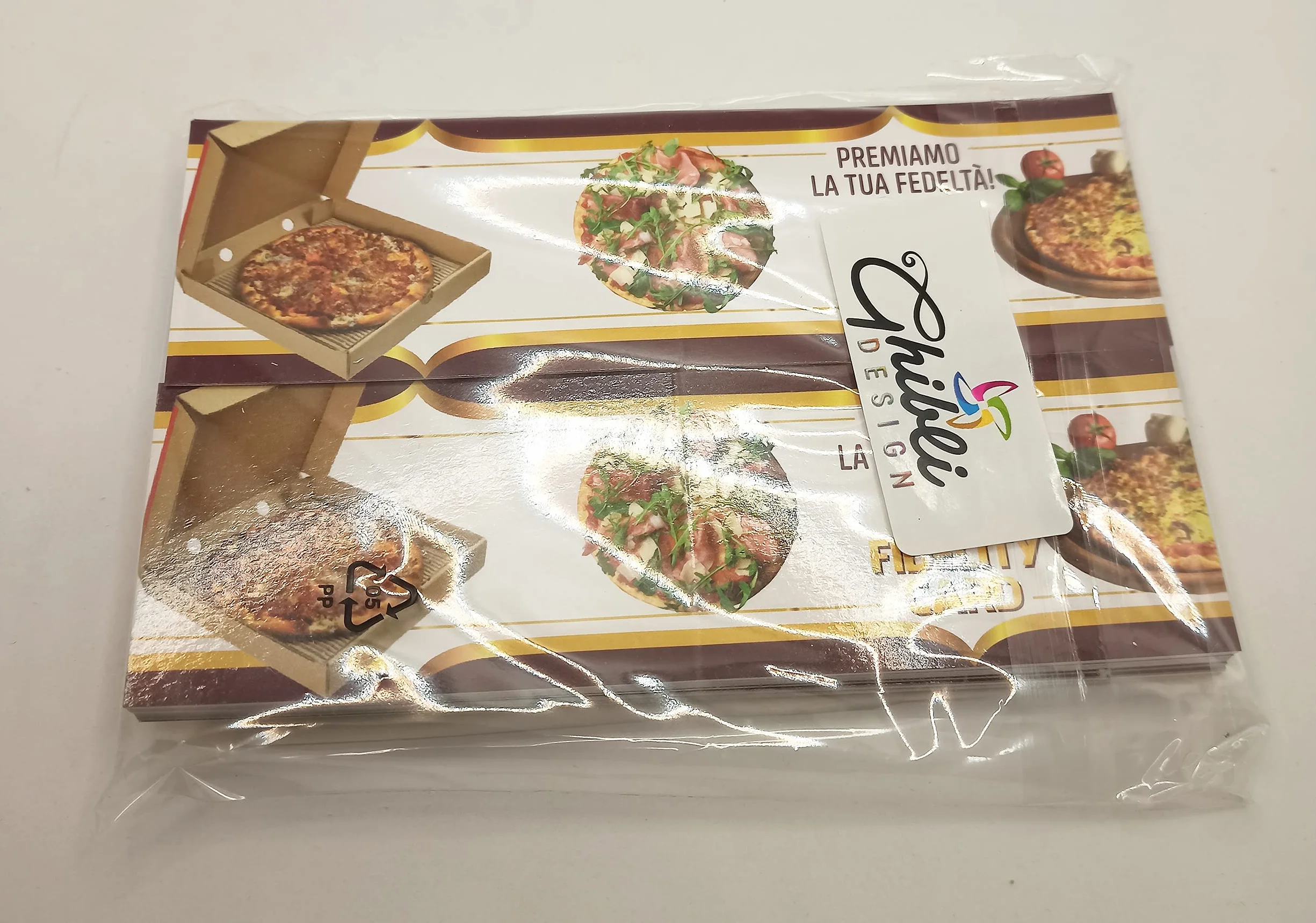 GHIBLI Tessere Fedeltà per Pizzeria con 10 Caselle da Timbrare - Fidelity Card Pizza Omaggio - Carte Punti per Fidelizzare la Clientela - Ogni 10 Pizze Una Pizza Gratis per i Clienti Fedeli (50)