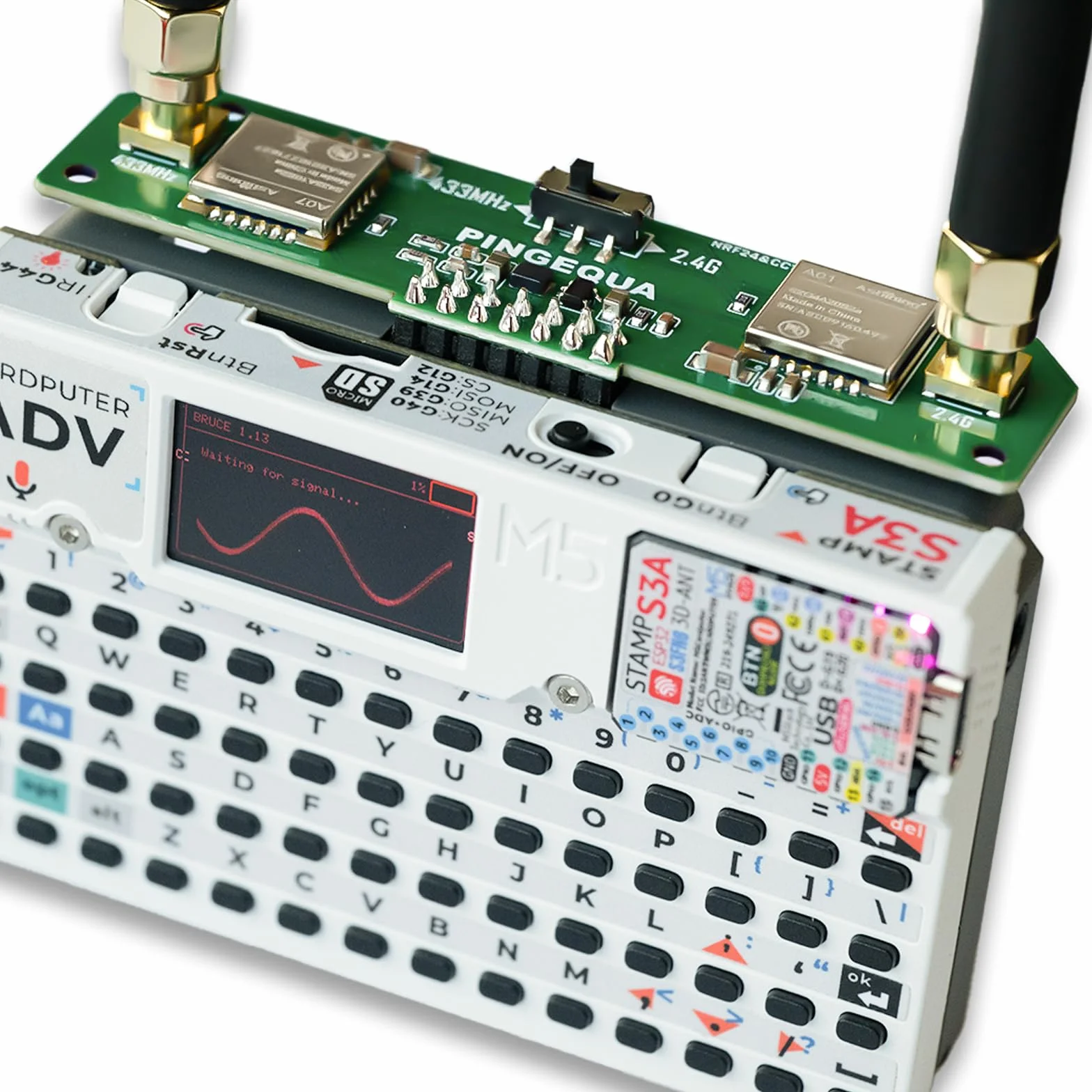 M5Stack Cardputer ADV Scheda di sviluppo RF 2 in 1 NRF24 CC1101 2,4 GHz 433 MHz