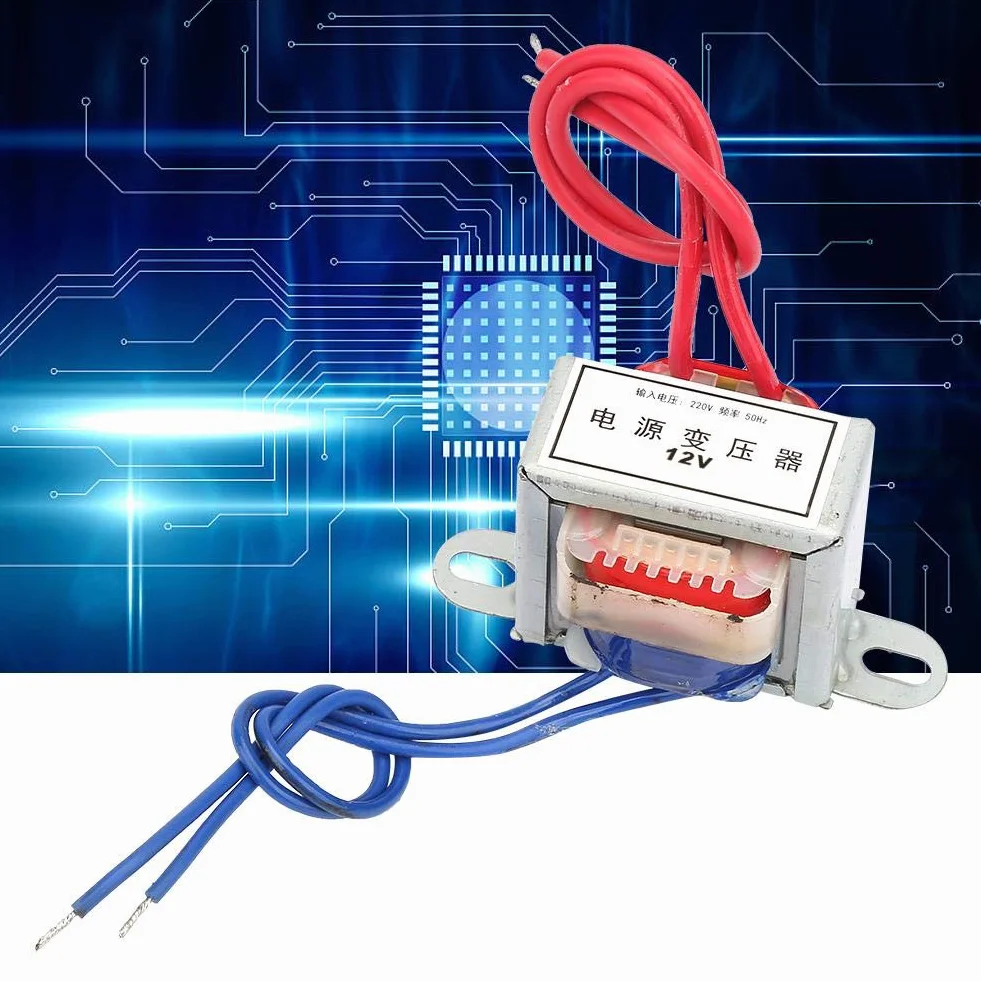 Trasformatore 220v 12V/24V AC di Uscita Ingresso 2W 220V 50Hz Single Power Transformer per Automotive Elettricità(12V)