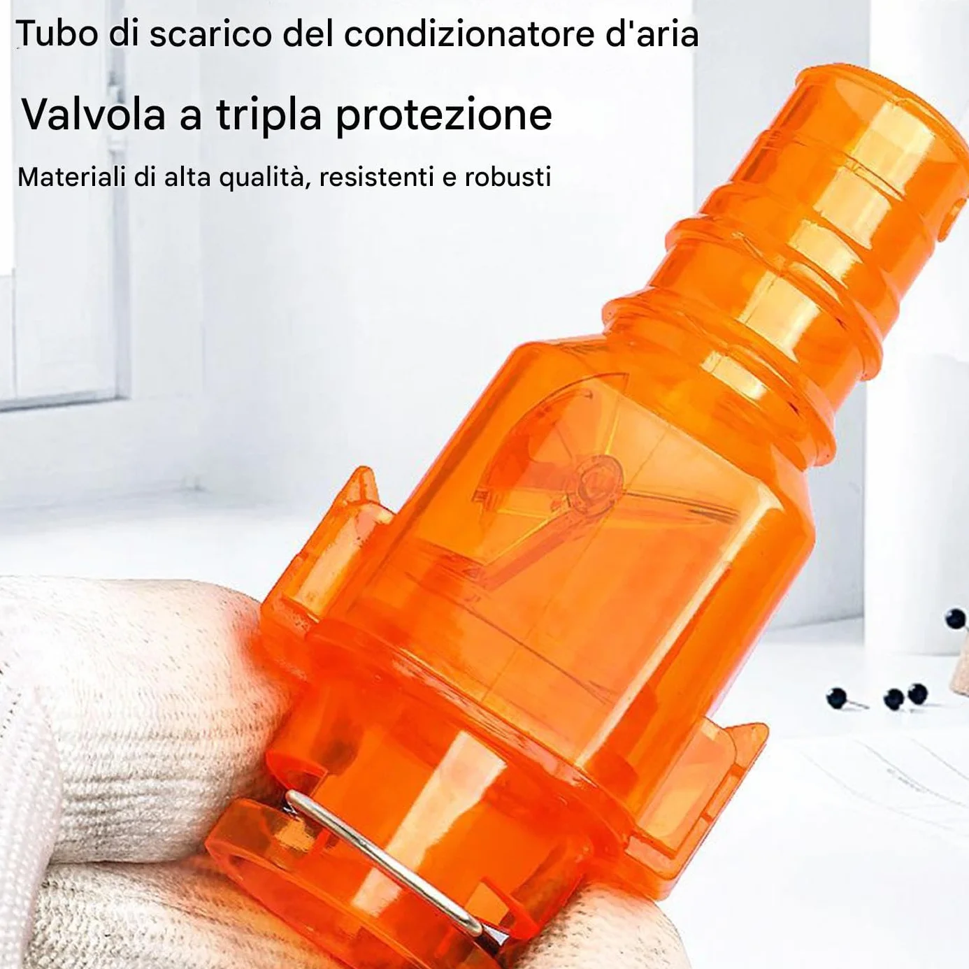 Valvola di Non Ritorno per Aria Condizionata, Accessorio Antiodore per Climatizzatore