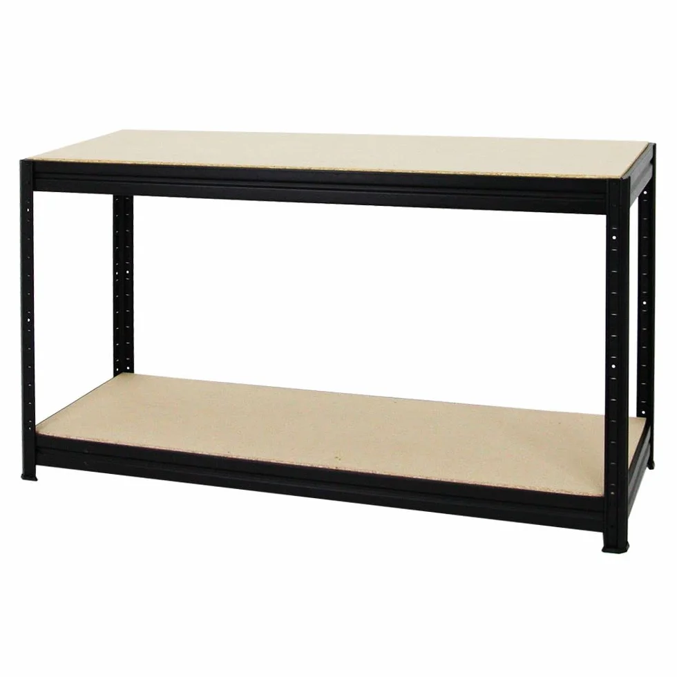 PROREGAL Banco da lavoro regolabile in altezza DINO | AxLxP 90x160x60cm | Portata 600 kg | Nero