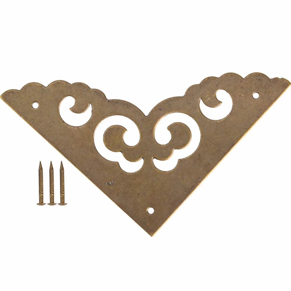 Angoli del petto in ottone, paraspigoli, per la decorazione di mobili(Bronzo)