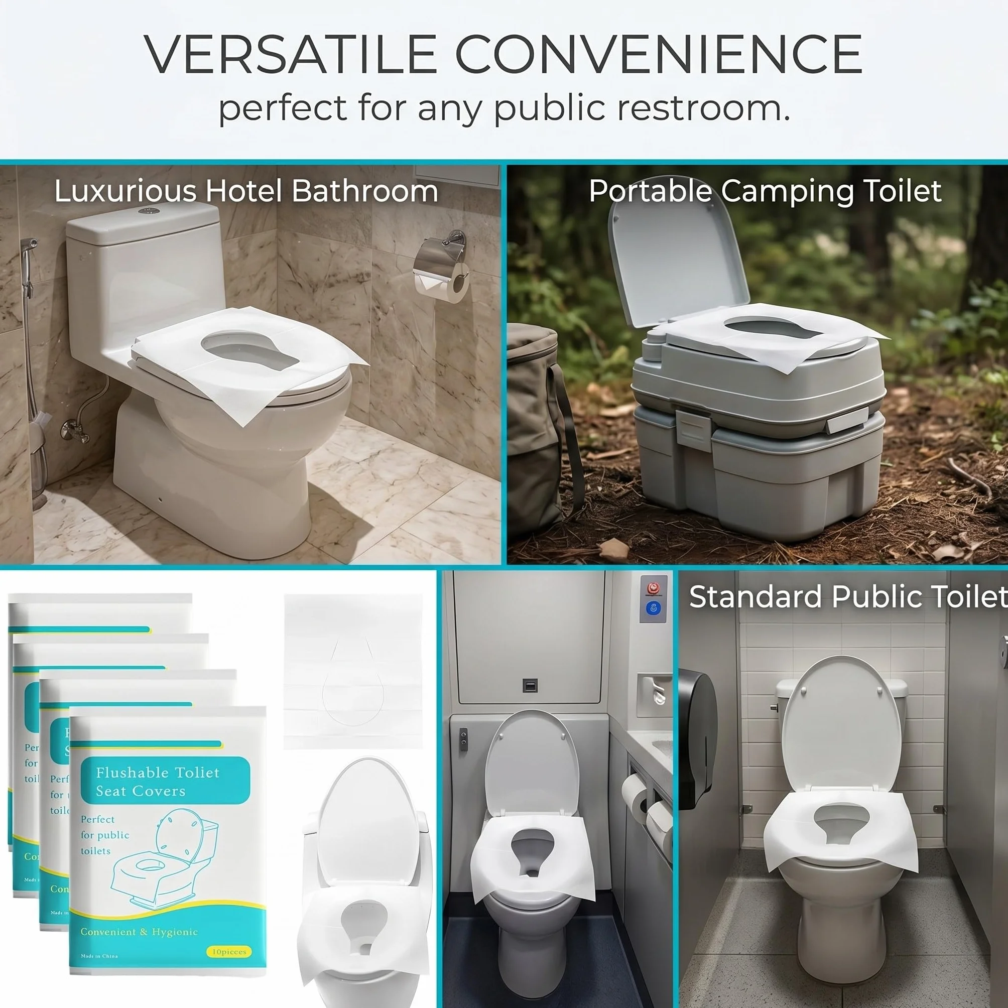 Copriwater Usa E Getta 40 Pezzi Coprisedili Wc Bianchi Biodegradabili Protezione Igienica Per Viaggi E Bagni Pubblici