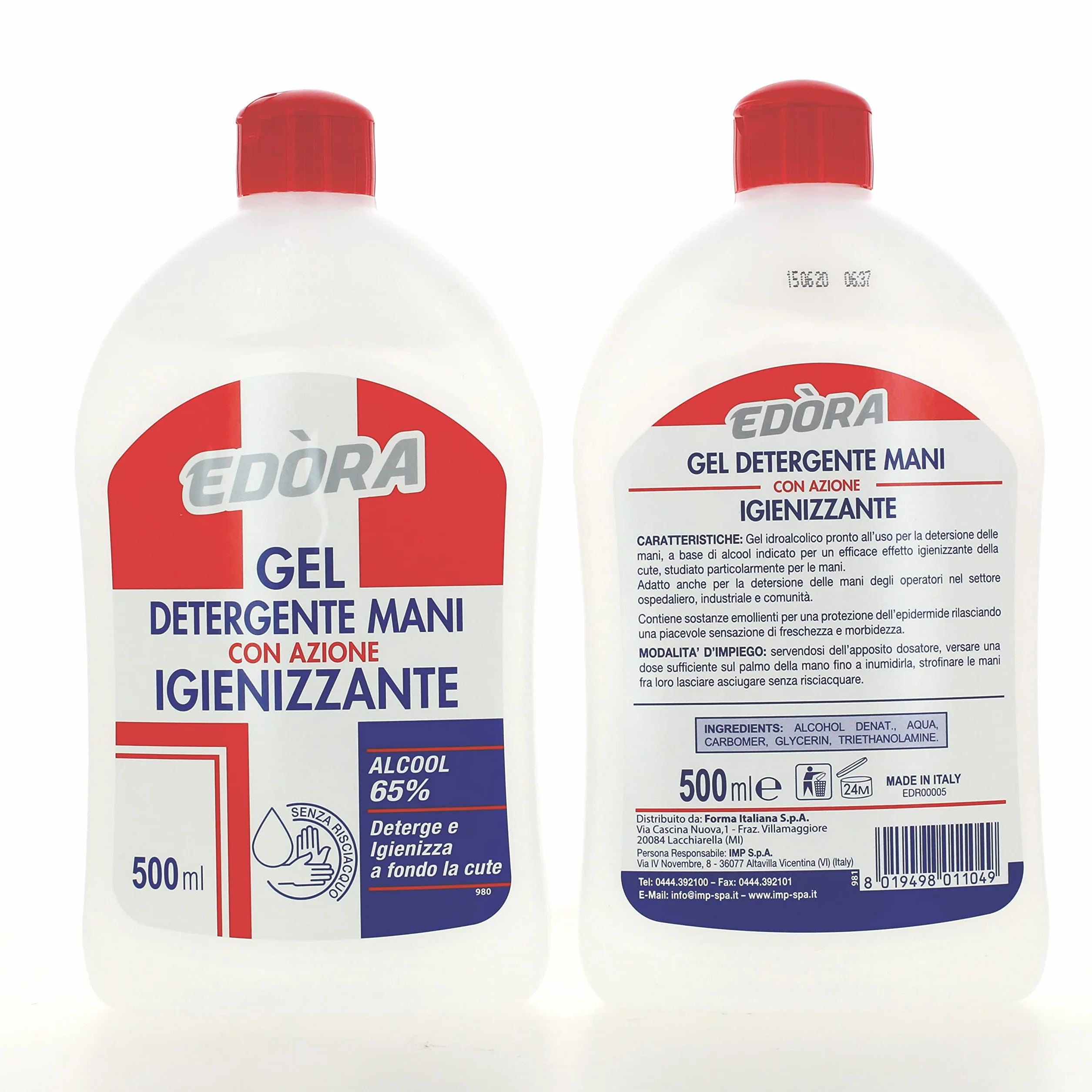 GEL IGIENIZZANTE EDORA MANI 500 ML