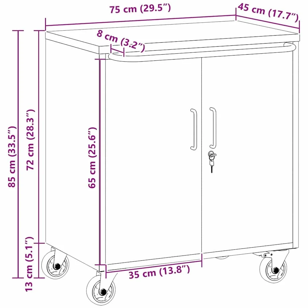 vidaXL Banco da Lavoro con Lo scaffale Nero e Grigio 75 x 45 x 85 cm, Banco da Lavoro, Tavolo Industriale modulare, Resistente con spazi per organizzare Attrezzi e Materiali