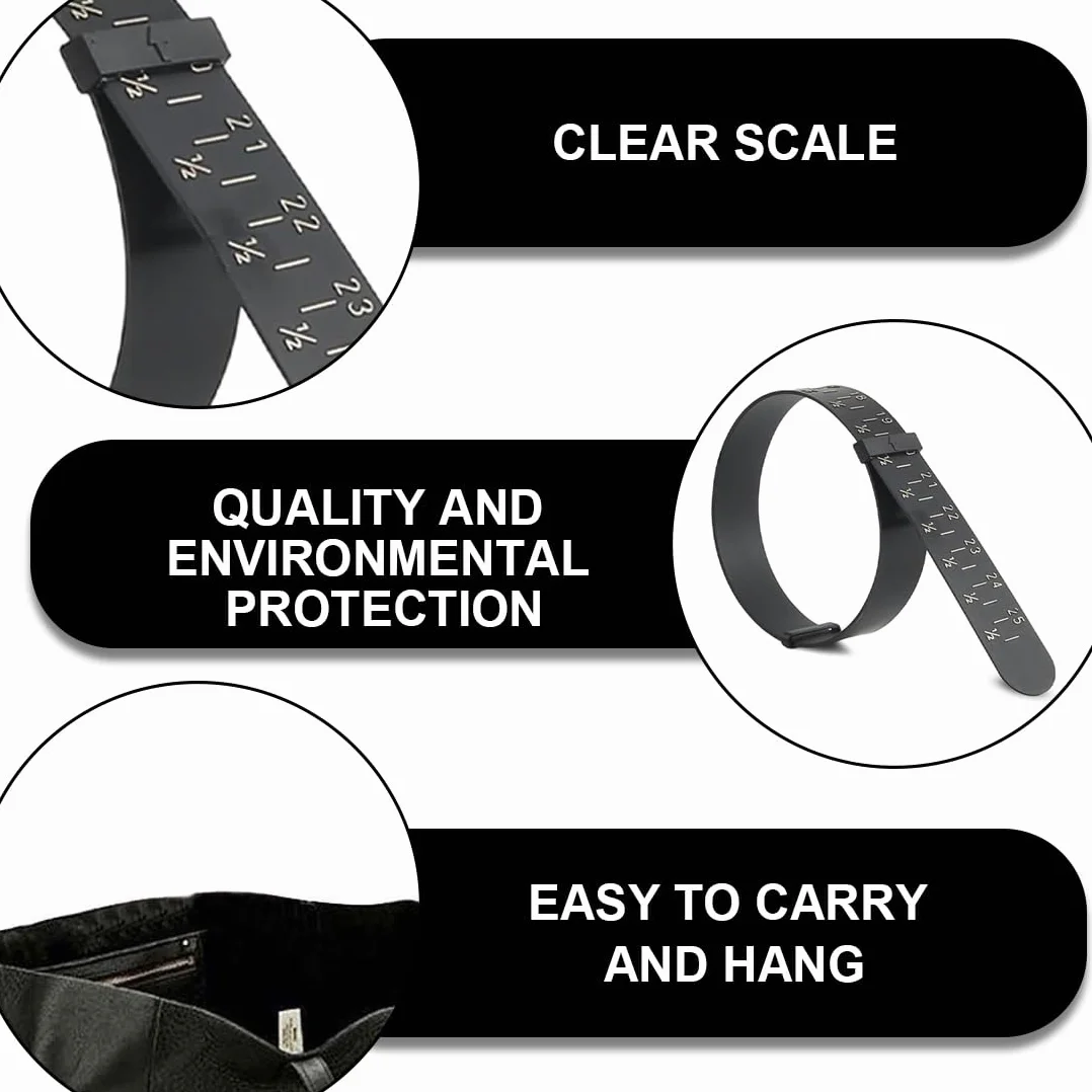 Misuratore Braccialetti 2 Pezzi Cerchio Misurazione Polso Plastica 15-25 cm