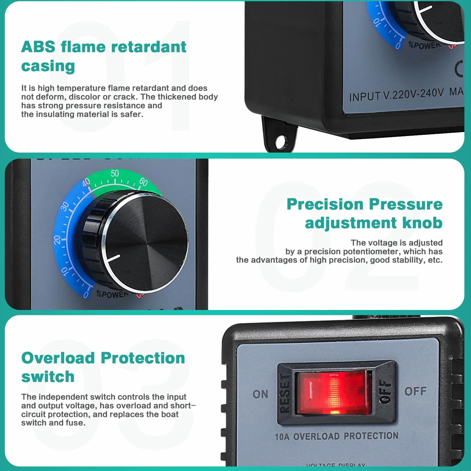 Regolatore di velocità 220V regolatore velocita motori 220V utilizzo per smerigliatrice angolare/soffiatore trapano a mano/seghe circolari regolatore di tensione potenza di 4kw.