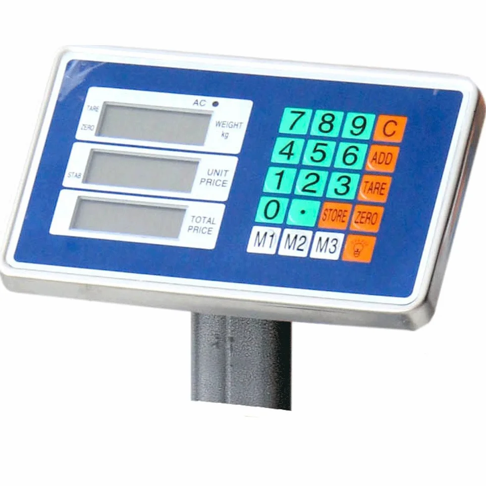 Bakaji Bilancia Elettronica Pesa Carichi 300 kg Display Digitale Struttura Metallica Pieghevole Commerciale Industriale