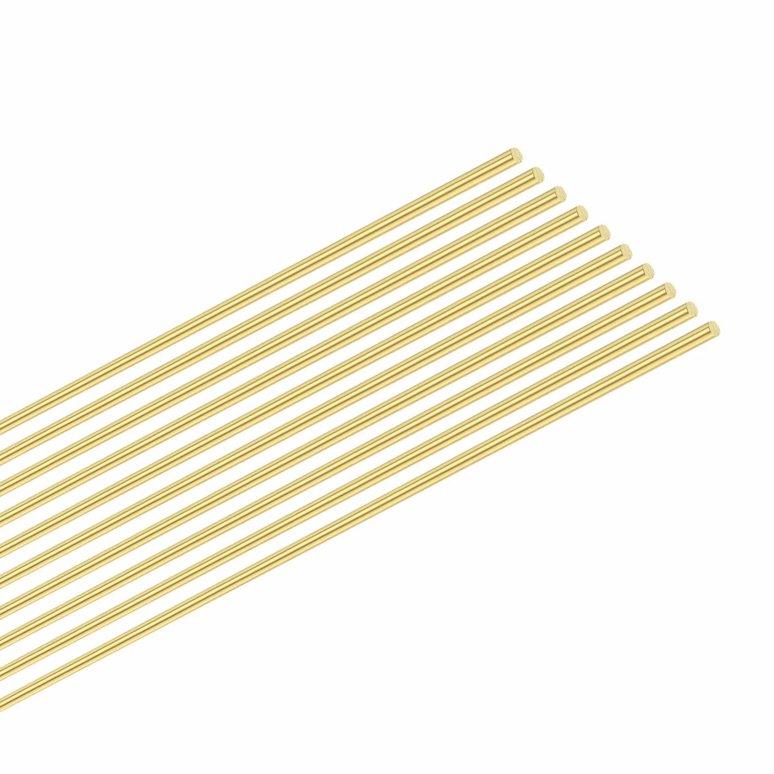 M METERXITY 10-Pz Asta in Ottone, 0,5mmx200mm Asta Rotonda in Ottone H65 per Perni per Manici Coltelli Materiale per Realizzazione Coltelli/Modelli, Rivetto per Tornio Asta per Dado