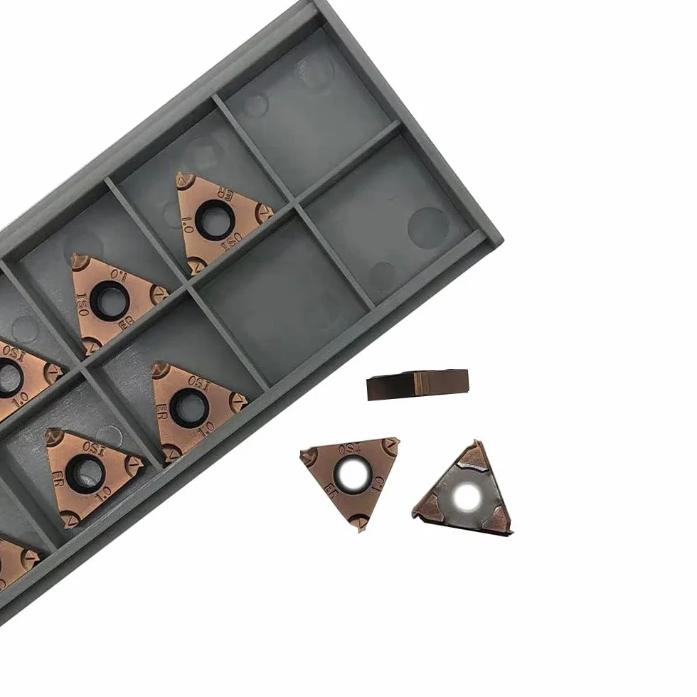 Inserti filettati metallo duro 16 pezzi per filettatura esterna acciaio inox ferro