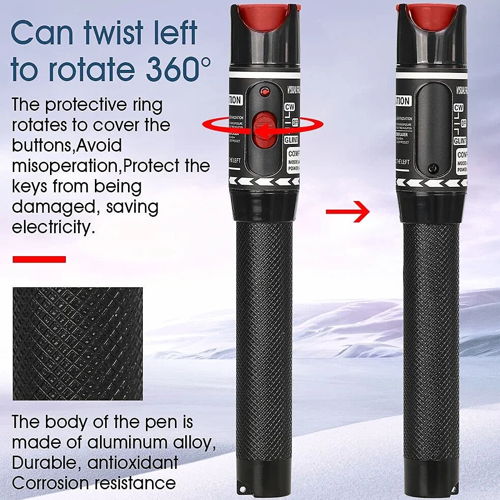 50mW Penna Ottica Fibra Localizzatore visivo di difetti Fibra ottica Cavo Tester metro per CATV 30-50 km