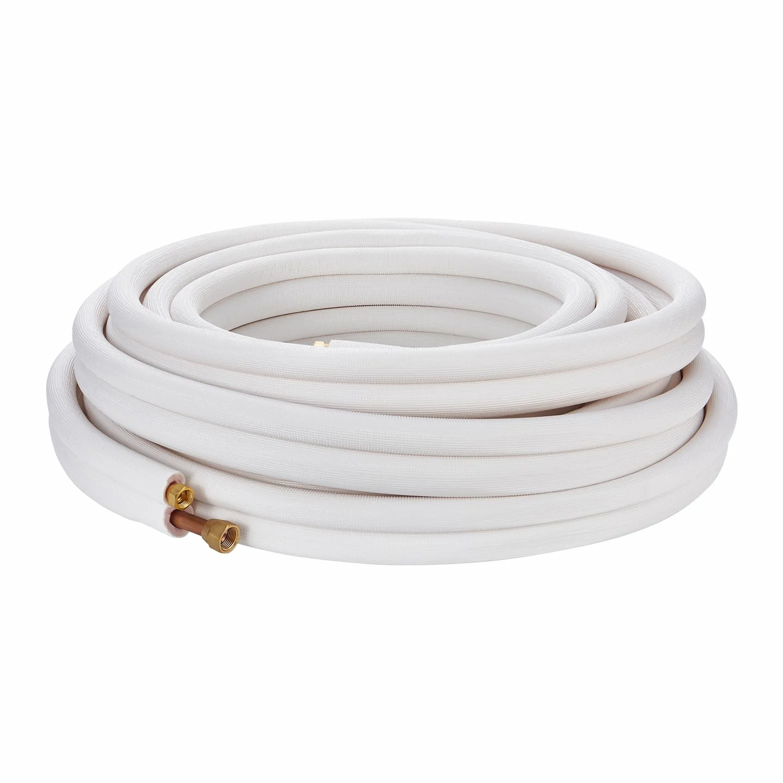 VEVOR 50FT Mini Split Line Set, tubi in rame con diametro esterno da 3/8" e 5/8" e isolamento per aria condizionata, refrigerante o pompe di riscaldamento e HVAC con strisce di avvolgimento.