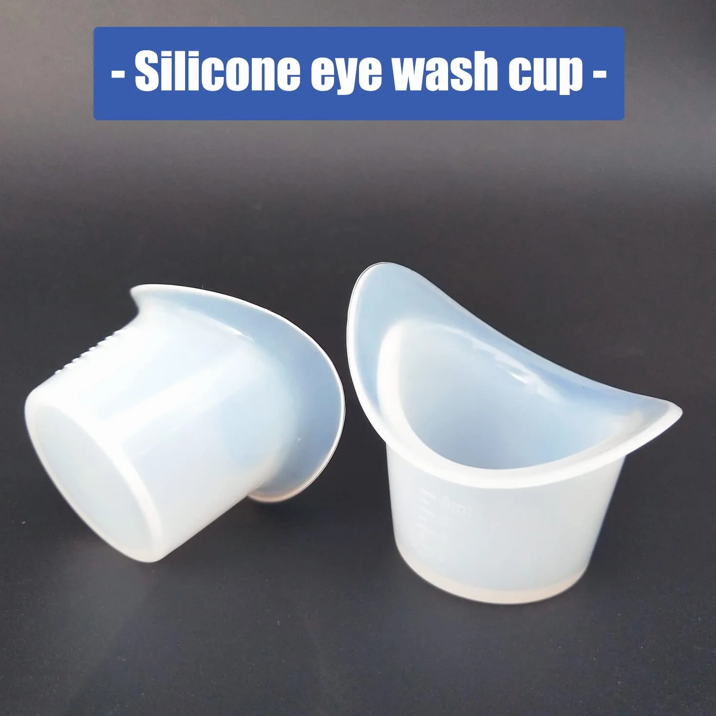 Tazza Per Lavaggio Oculare Portatile in Silicone Morbida Riutilizzabile 8 ML 4 Pezzi