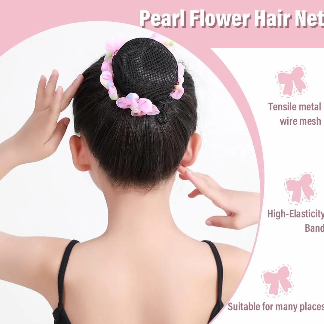 Retine per capelli monouso 4 pezzi per chignon con cuscinetti e retina per nodi