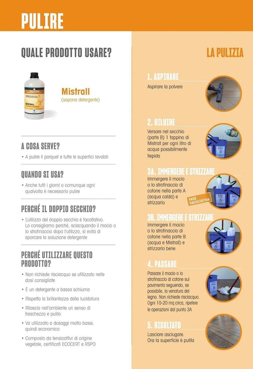 NUTRO PARQUET 1 LT Oleocera per la conservazione del Parquet oliato in interno 1 LT (2 Litri)