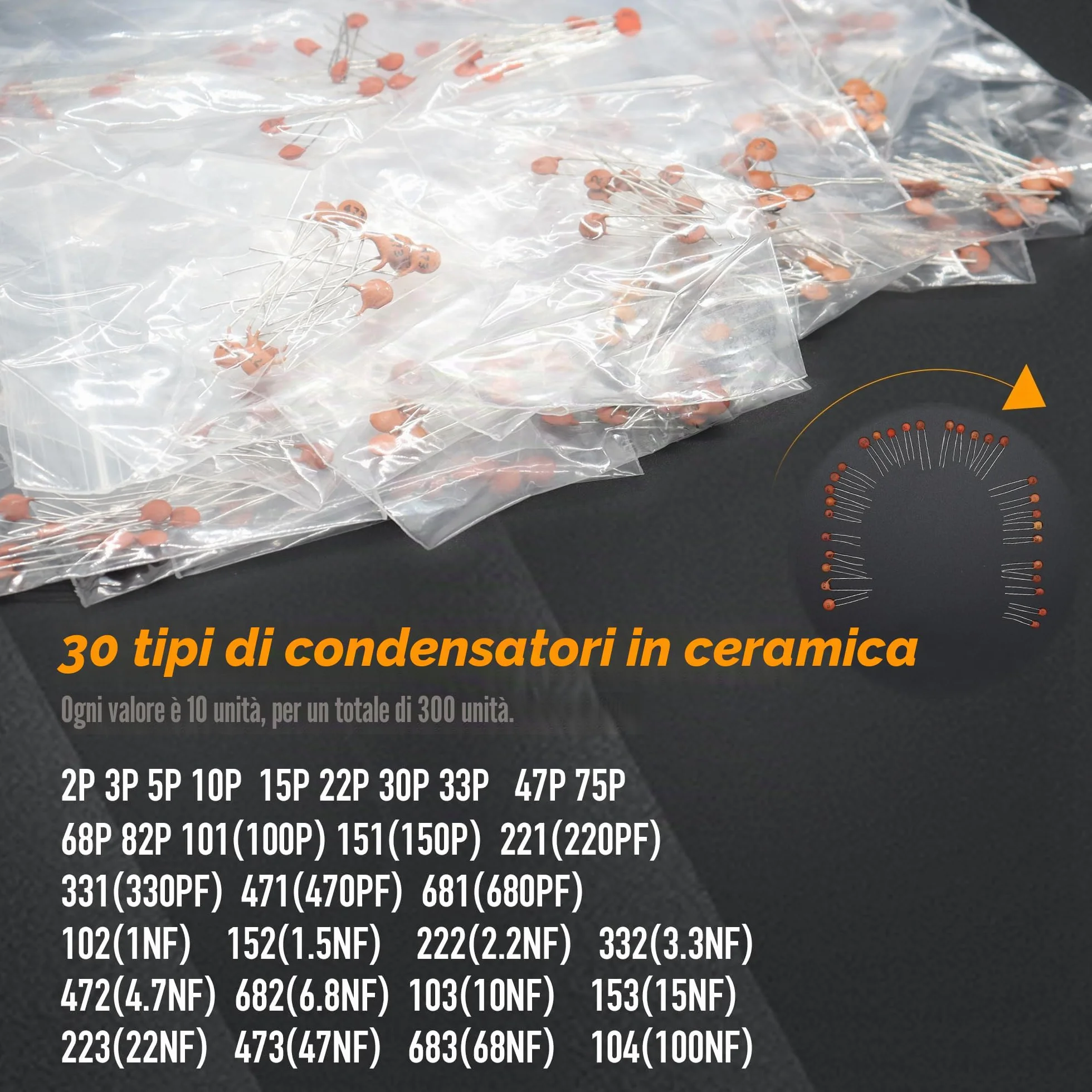 DIYoung 1390 PZ Kit di Componenti Elettronici, LED, Resistenze, Condensatori, Transistor