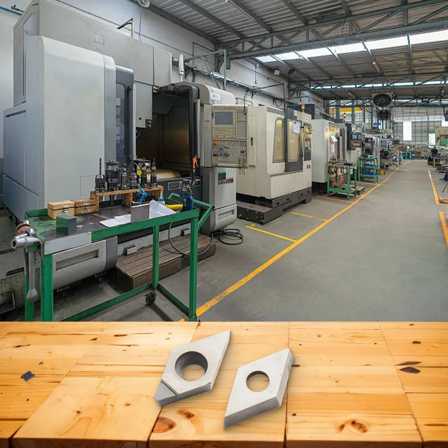DCGT11T308 Inserti PCD CNC per Finitura Alluminio Metalli Non Ferrosi - Confezione da 2