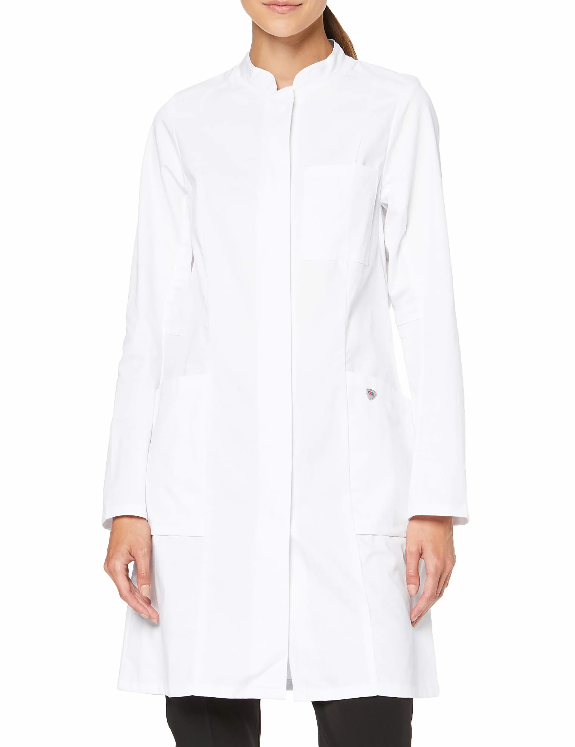 BP 1752-130-0021-34n Doctor's Coat for Women, Long Sleeve, Arm Lift System, 205 g/m², Pure Cotton, White