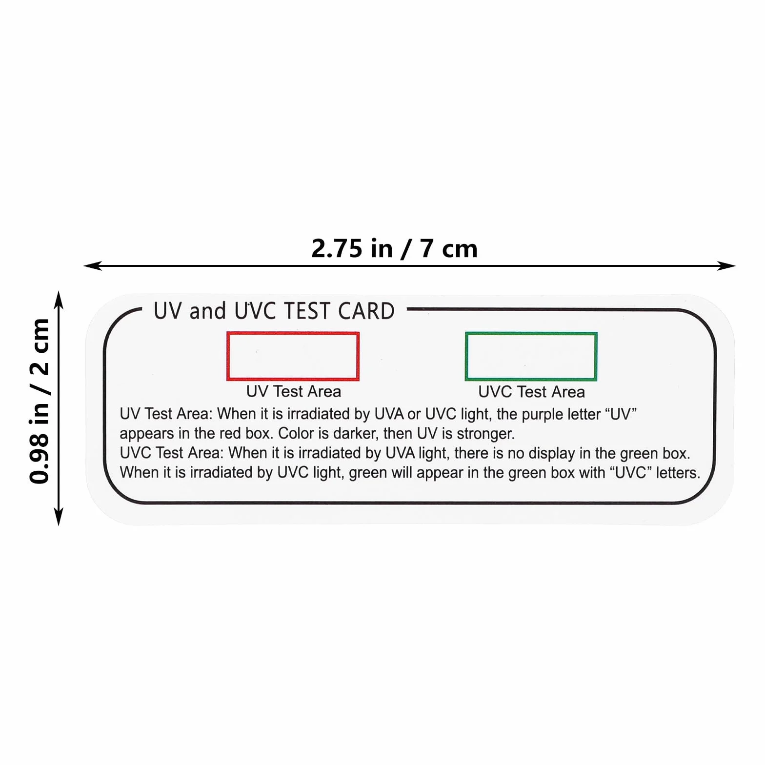 POPETPOP Schede di Uvc-uva Riutilizzabili 6 Pezzi, Misuratore UV per Rettili, Strumenti di Test UV e Uvc Compatti per Terrari e Verifica Intensità Raggi Ultravioletti