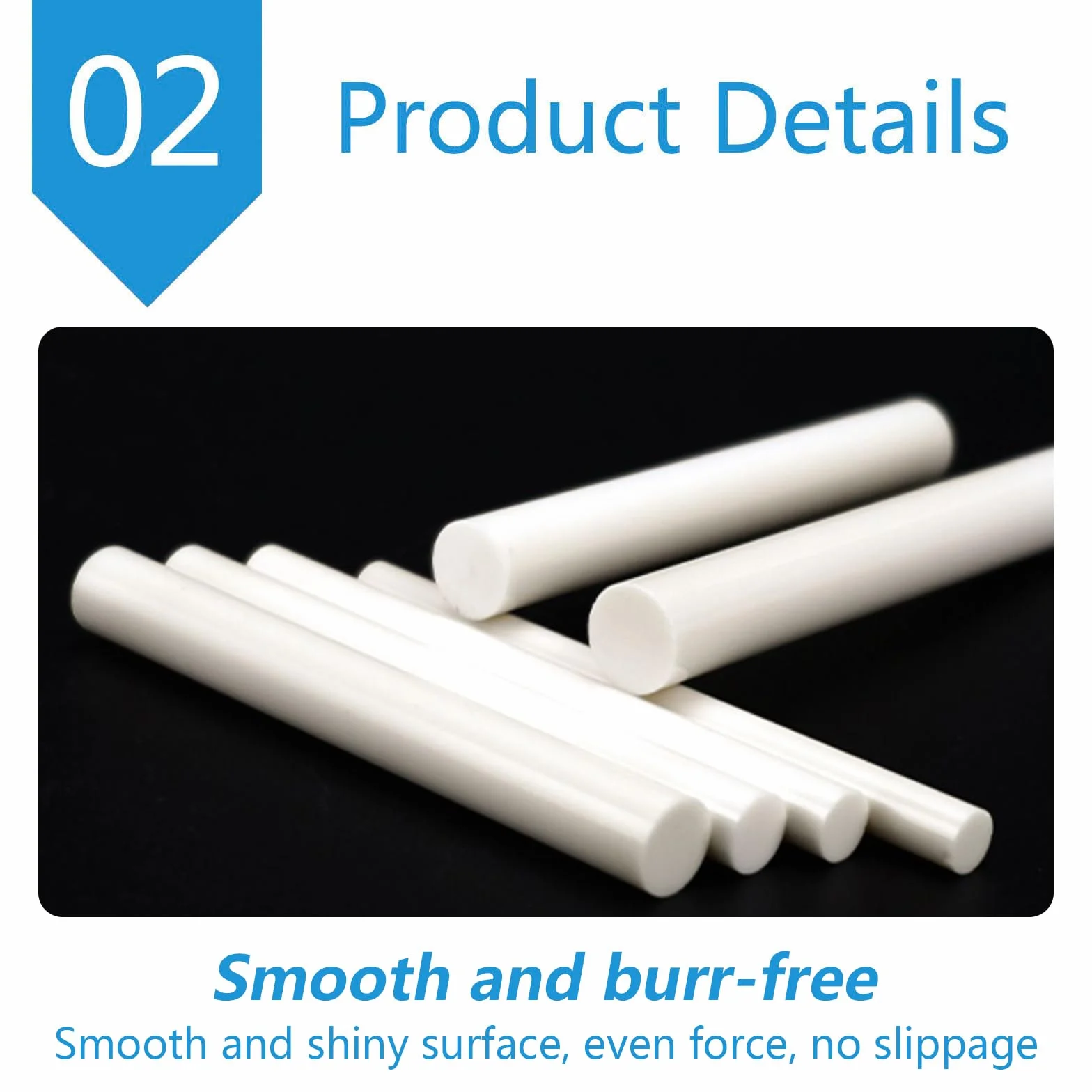 Asta di ceramica di allumina resistente al calore, industriale per abrasivi, lunghezza 10 cm, diametro 13 mm