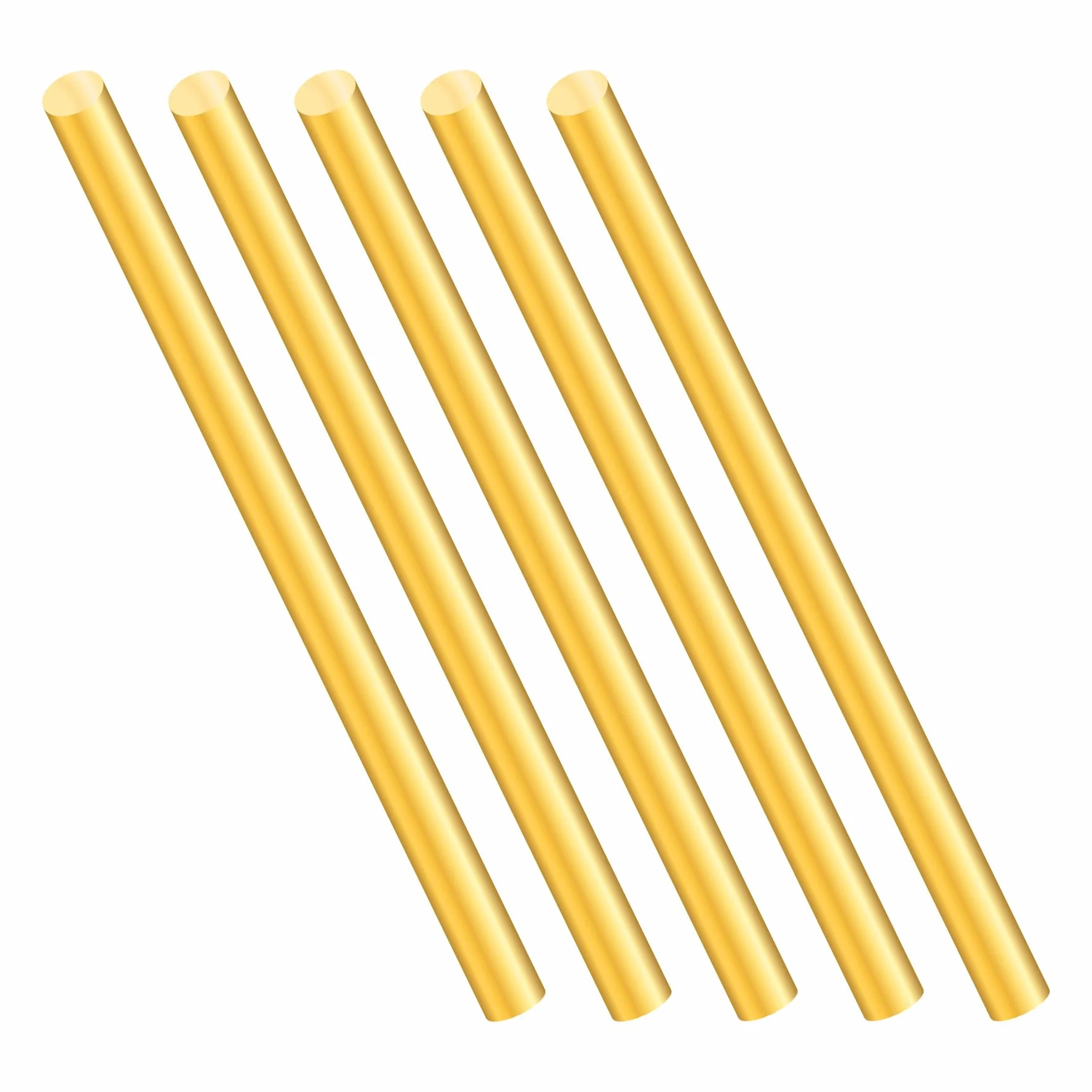 Asta in ottone, Diametro 5 mm, lunghezza 150 mm, in ottone massiccio, per tornio bar, artigianato fai da te (5 pezzi)